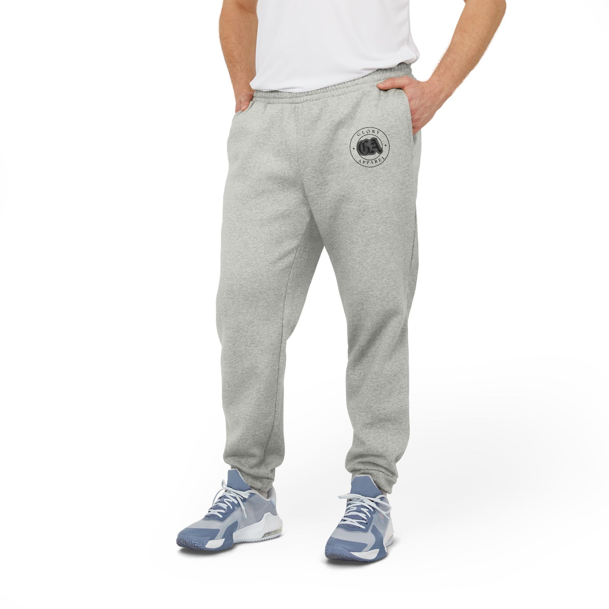Comfortable Adidas Unisex Fleece Joggers for Athletes and Casual Wear- Glory Apparel Logo