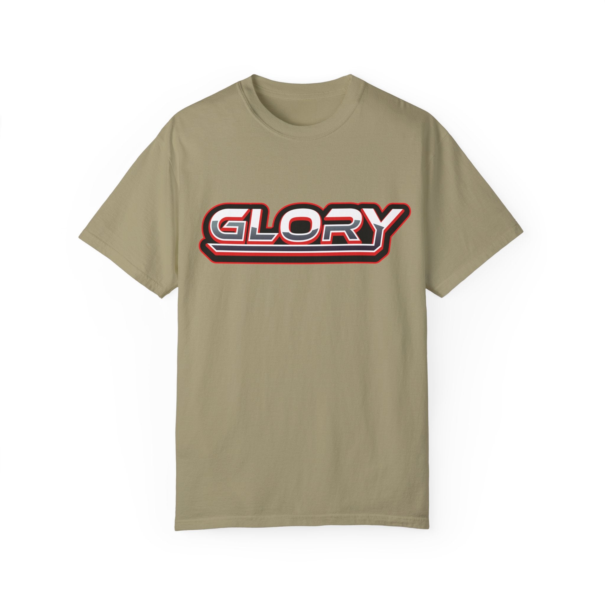 Collection of Unisex Garment-Dyed T-Shirt - 'GLORY' Graphic Tee for Everyday Wear in a gallery layout