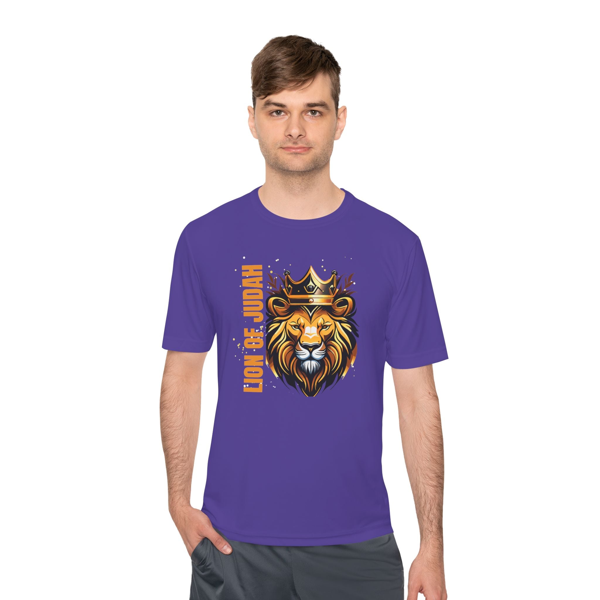 Collection of Lion of Judah Unisex Moisture Wicking Tee - Stylish Performance Shirt for Active Lifestyle in a gallery layout