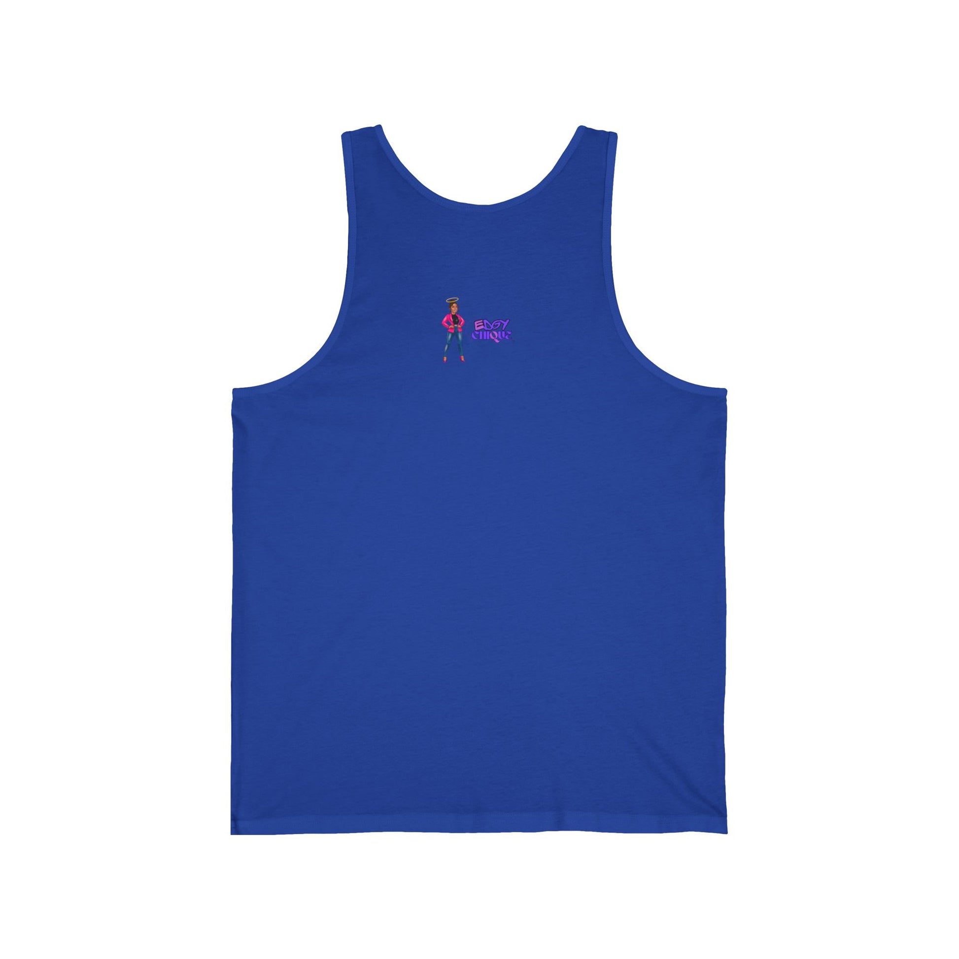 Edgy Chique Unisex Jersey Tank - Fun & Stylish Graphic Tank Top for Everyday Wear