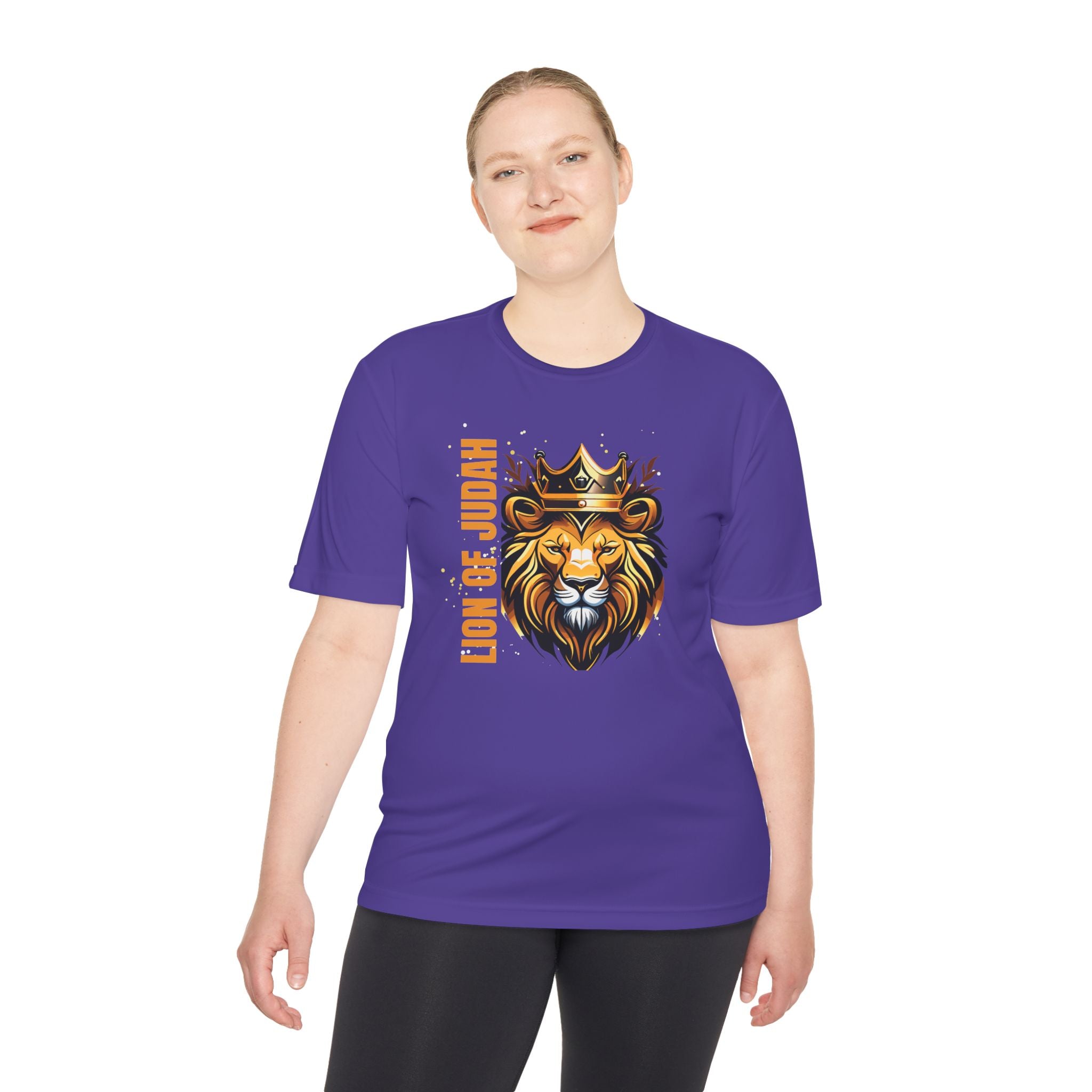Collection of Lion of Judah Unisex Moisture Wicking Tee - Stylish Performance Shirt for Active Lifestyle in a gallery layout