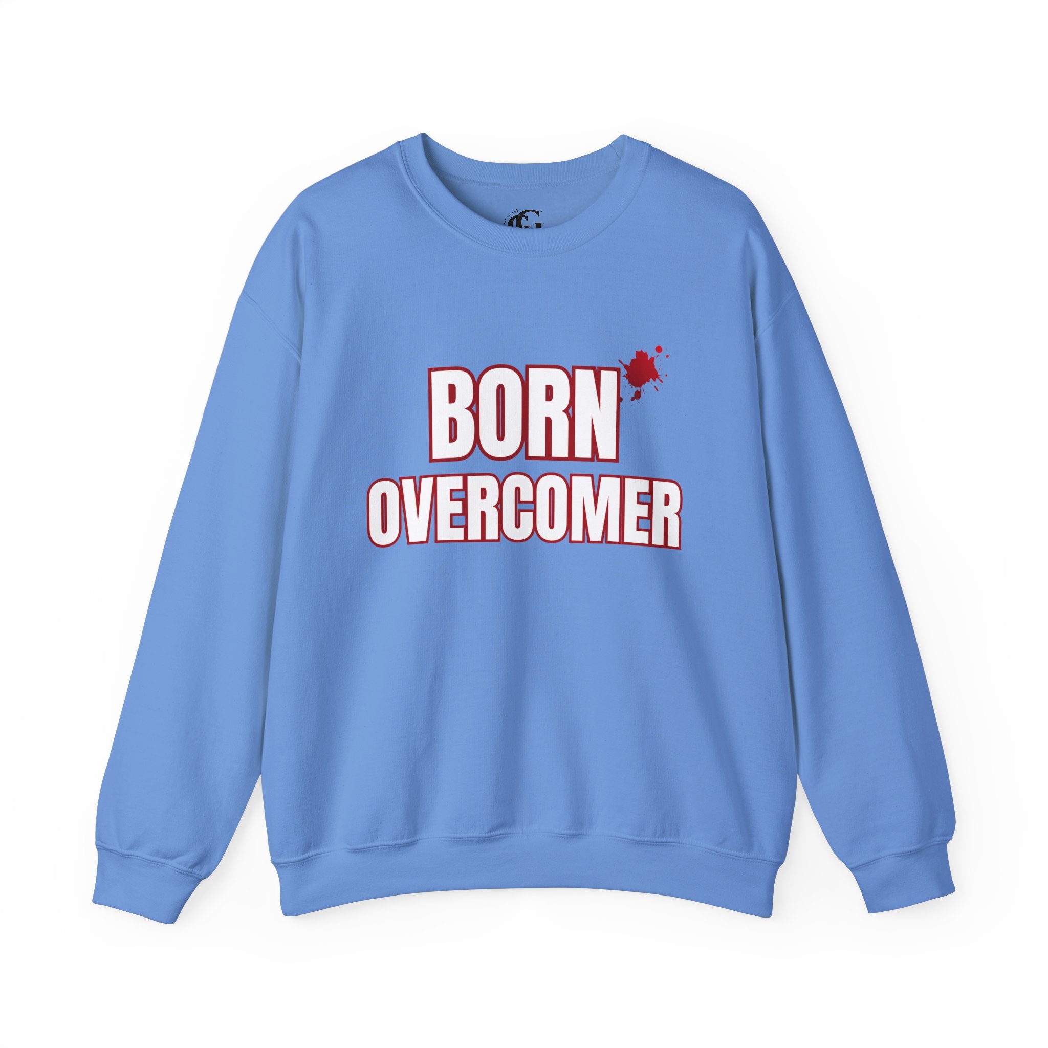 Collection of Born Overcomer Unisex Heavy Crewneck Sweatshirt - Motivational Casual Wear in a gallery layout