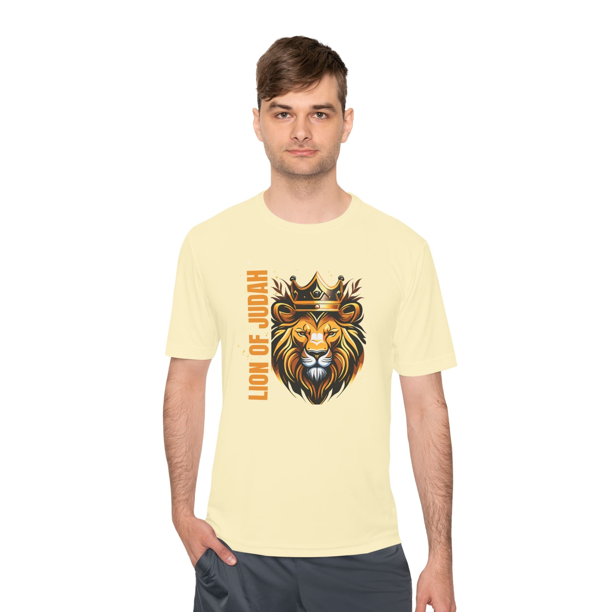 Collection of Lion of Judah Unisex Moisture Wicking Tee - Stylish Performance Shirt for Active Lifestyle in a gallery layout