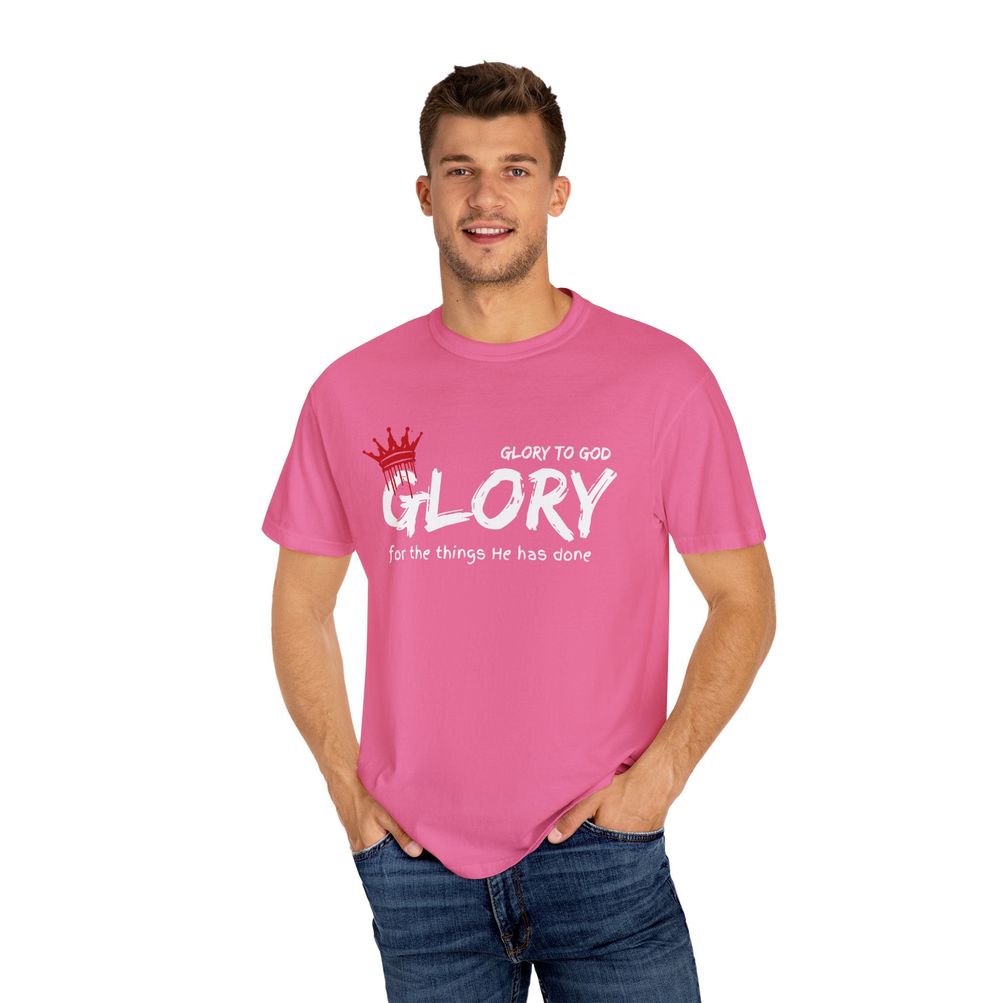 Collection of Faith-Inspired Unisex T-Shirt - 'Glory to God' Design in a gallery layout