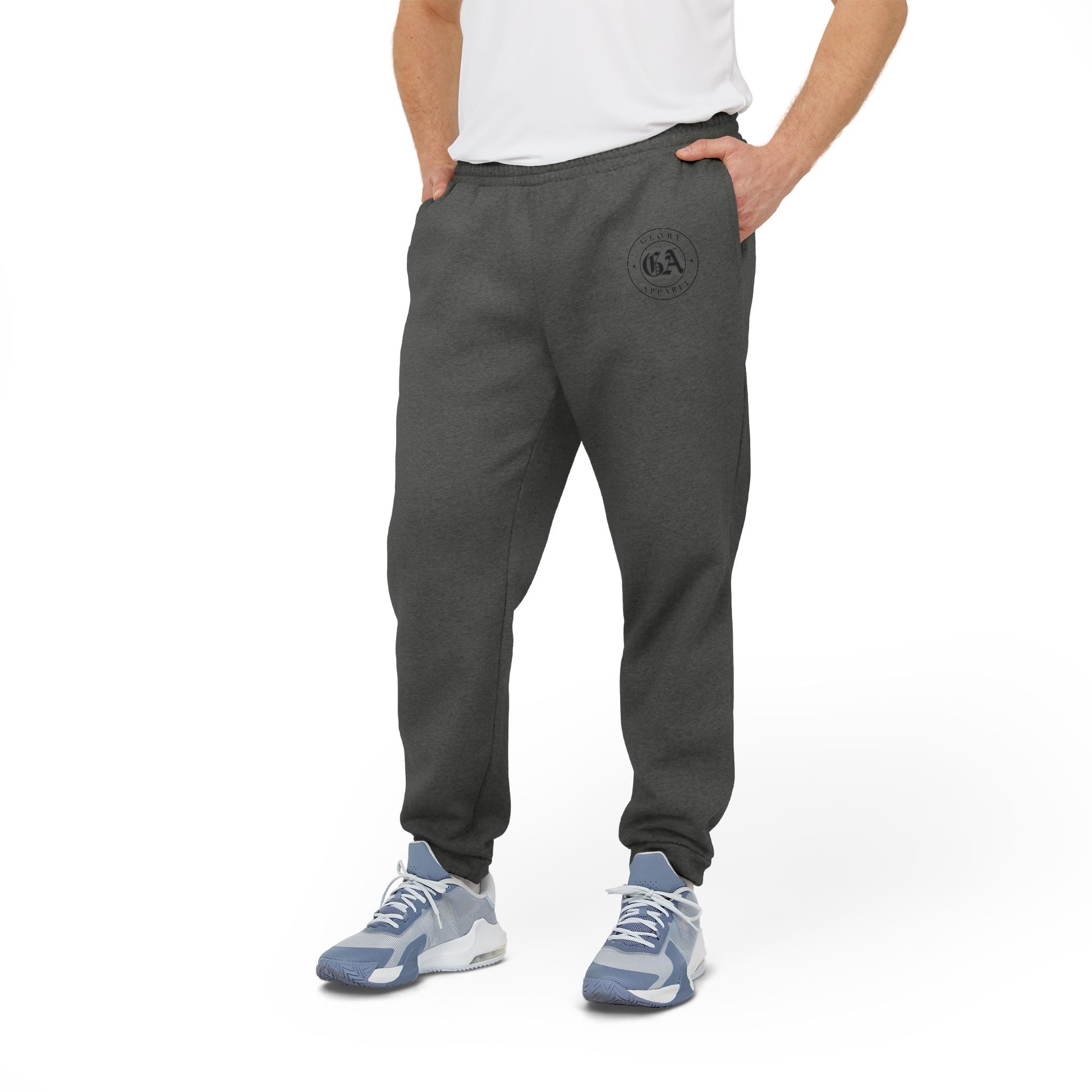 Comfortable Adidas Unisex Fleece Joggers for Athletes and Casual Wear- Glory Apparel Logo