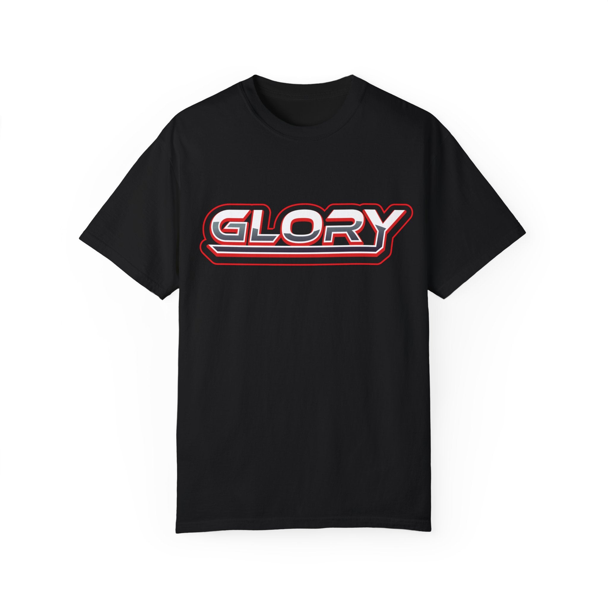 Collection of Unisex Garment-Dyed T-Shirt - 'GLORY' Graphic Tee for Everyday Wear in a gallery layout