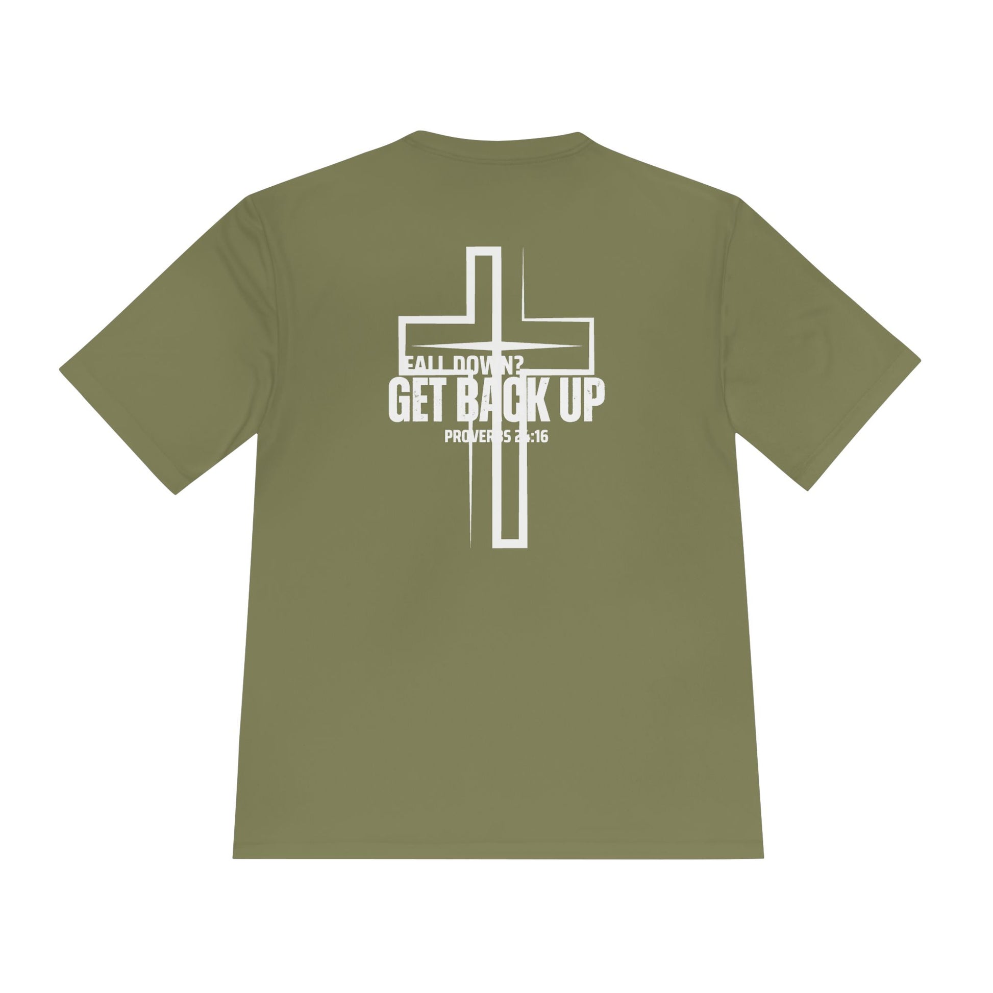 Unisex Moisture Wicking Tee - 'Get Back Up' Inspirational Christian Shirt