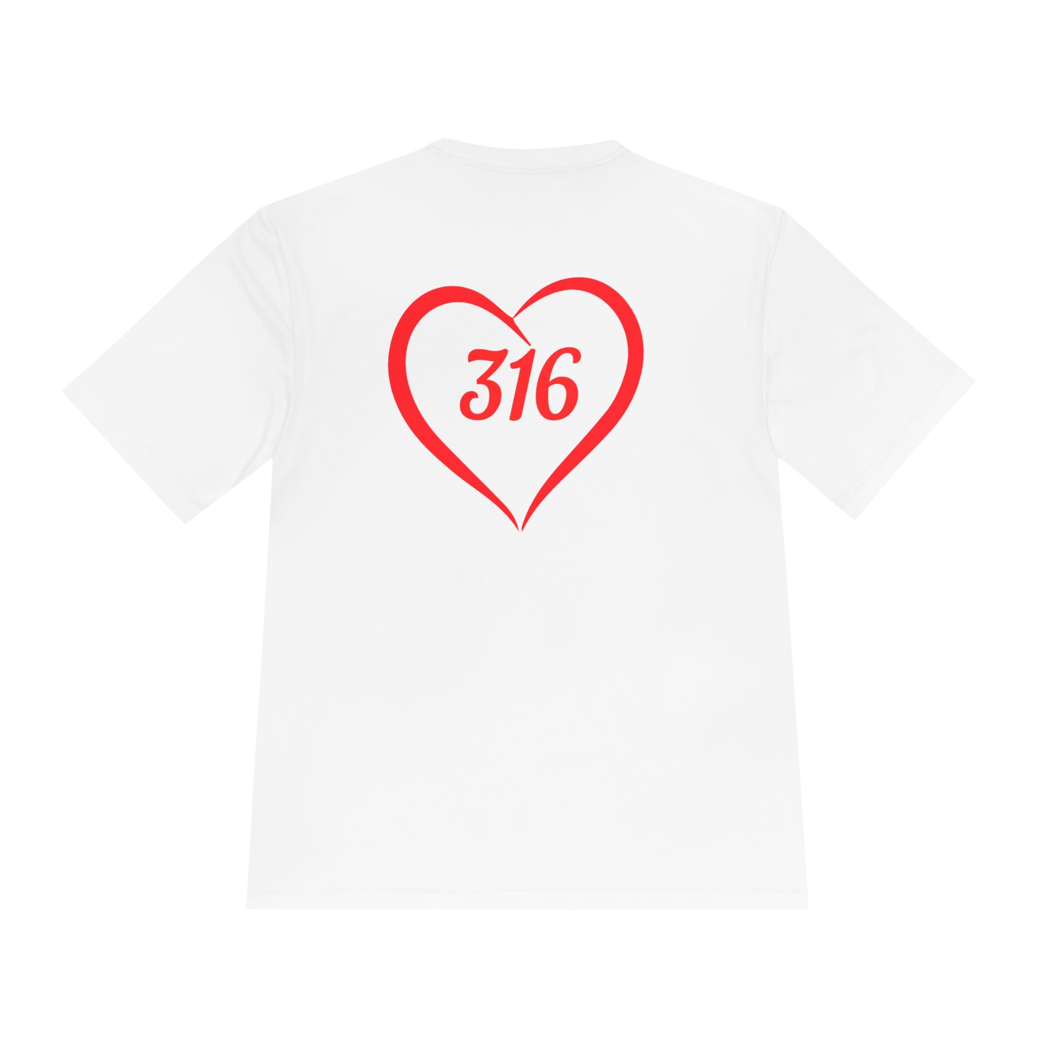 Collection of Unisex Moisture Wicking Tee - Cross and Heart 316 Design in a gallery layout