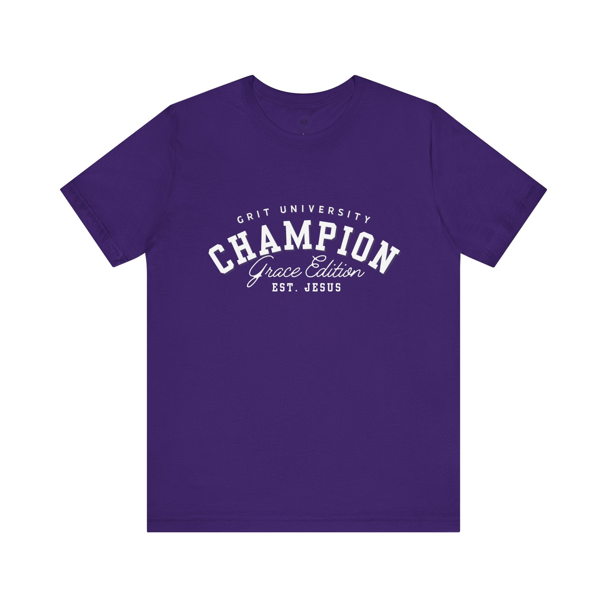 Collection of Champion Spirit Unisex Tee, Motivational T-Shirt for Everyday Wear, Ideal for College Students, Athletes, Gift for Graduates in a gallery layout