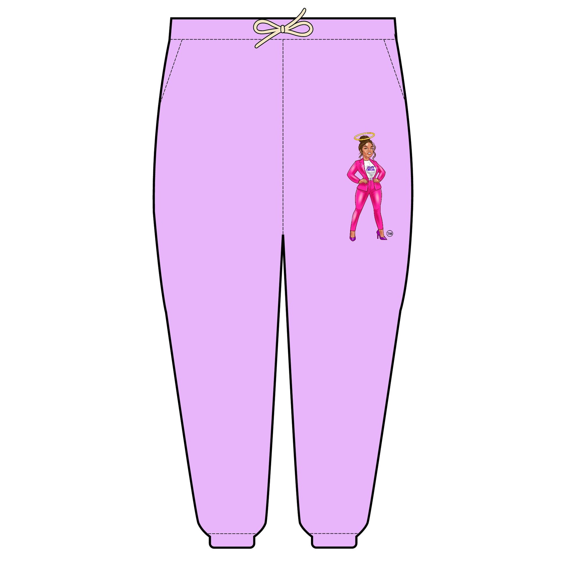 Edgy Chique Angel Icon Unisex Lightweight Fleece Sweatpants