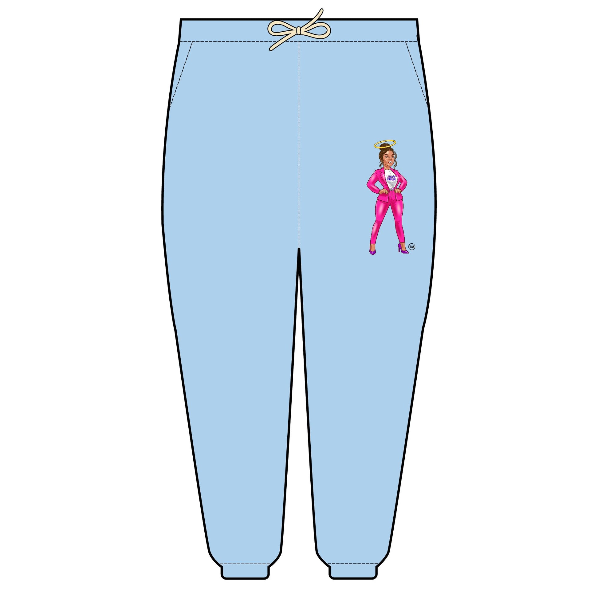 Edgy Chique Angel Icon Unisex Lightweight Fleece Sweatpants
