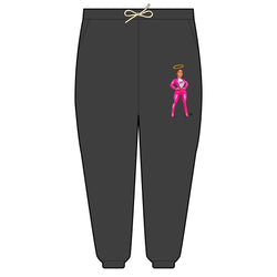 Collection of Edgy Chique Angel Icon Unisex Lightweight Fleece Sweatpants in a gallery layout