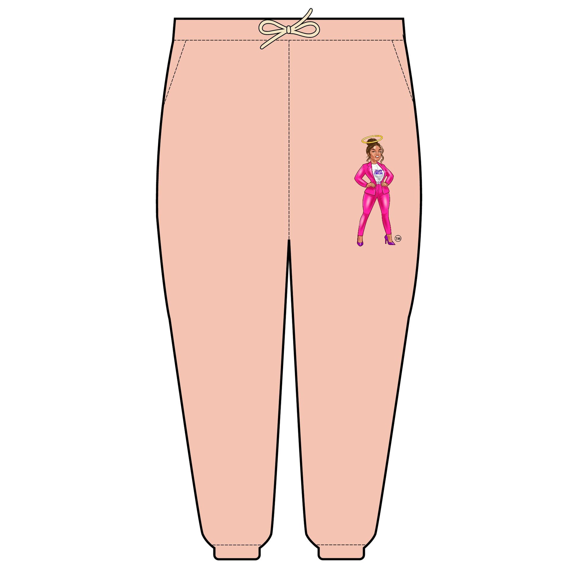 Edgy Chique Angel Icon Unisex Lightweight Fleece Sweatpants