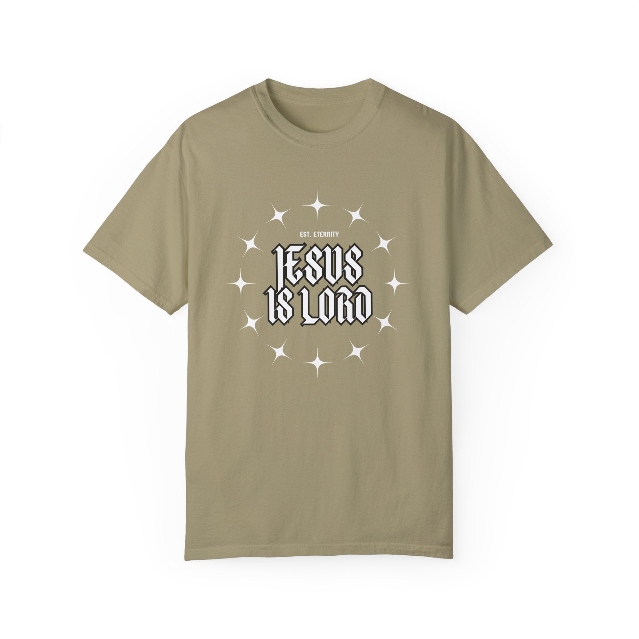 Collection of Jesus Is Lord Unisex Garment-Dyed T-Shirt - Faith-Inspired Apparel in a gallery layout