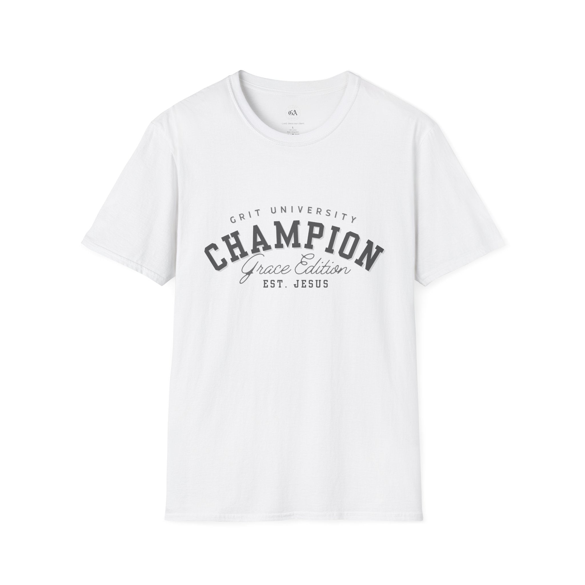 Collection of Christian Champion T-Shirt, Inspirational Tee, Faith Apparel, Gift for Believers, Grace Edition, Everyday Wear in a gallery layout