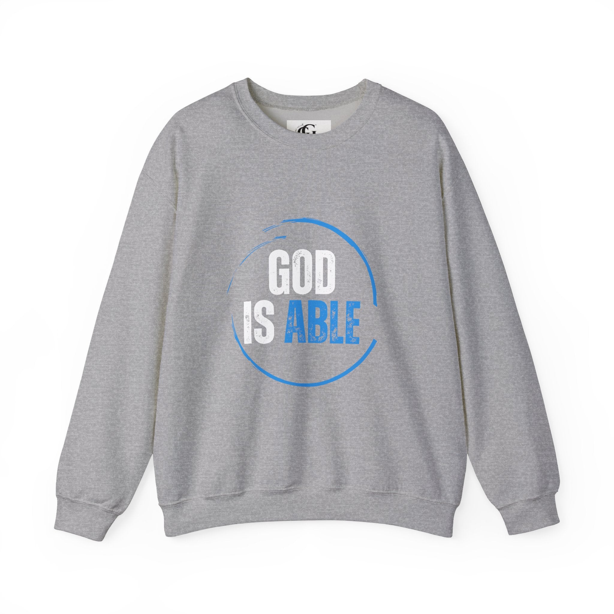 Collection of God is Able Crewneck Sweatshirt | Ephesians 3:20 in a gallery layout