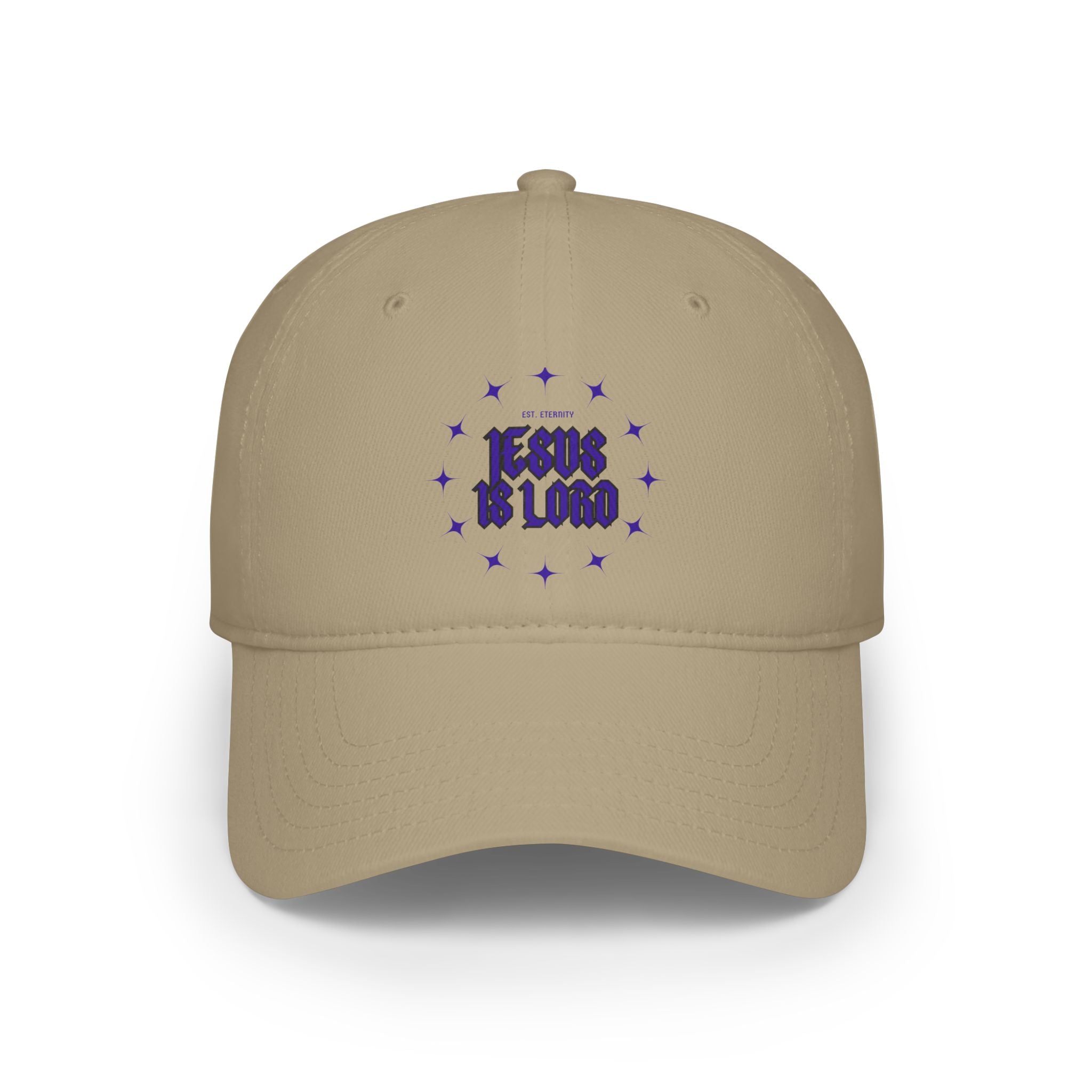 Collection of Inspirational Low Profile Baseball Cap - 'Jesus Is Lord' Design in a gallery layout