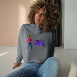 Collection of Sudadera con capucha corta y elegante de estilo atrevido in a gallery layout