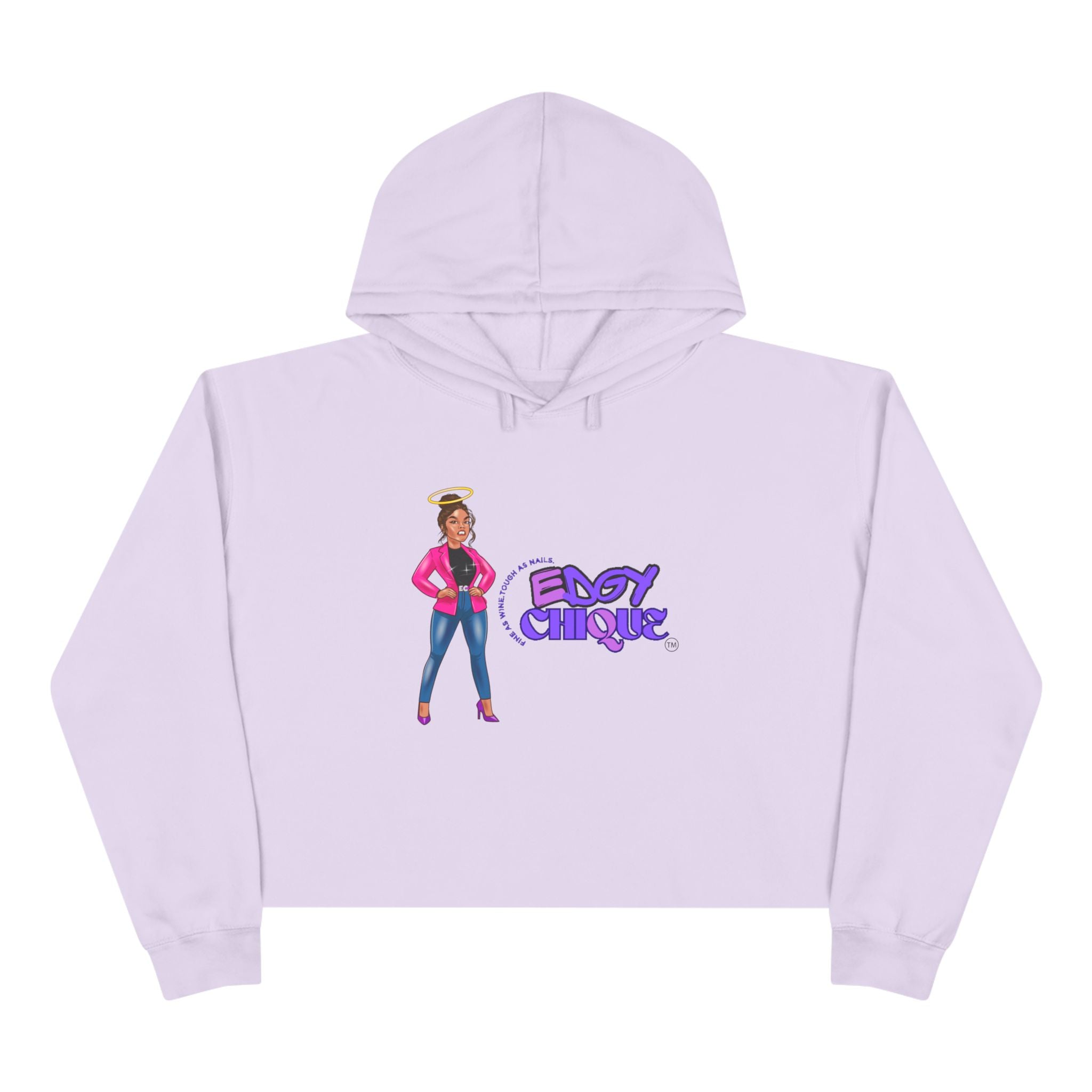 Collection of Sudadera con capucha corta y elegante de estilo atrevido in a gallery layout
