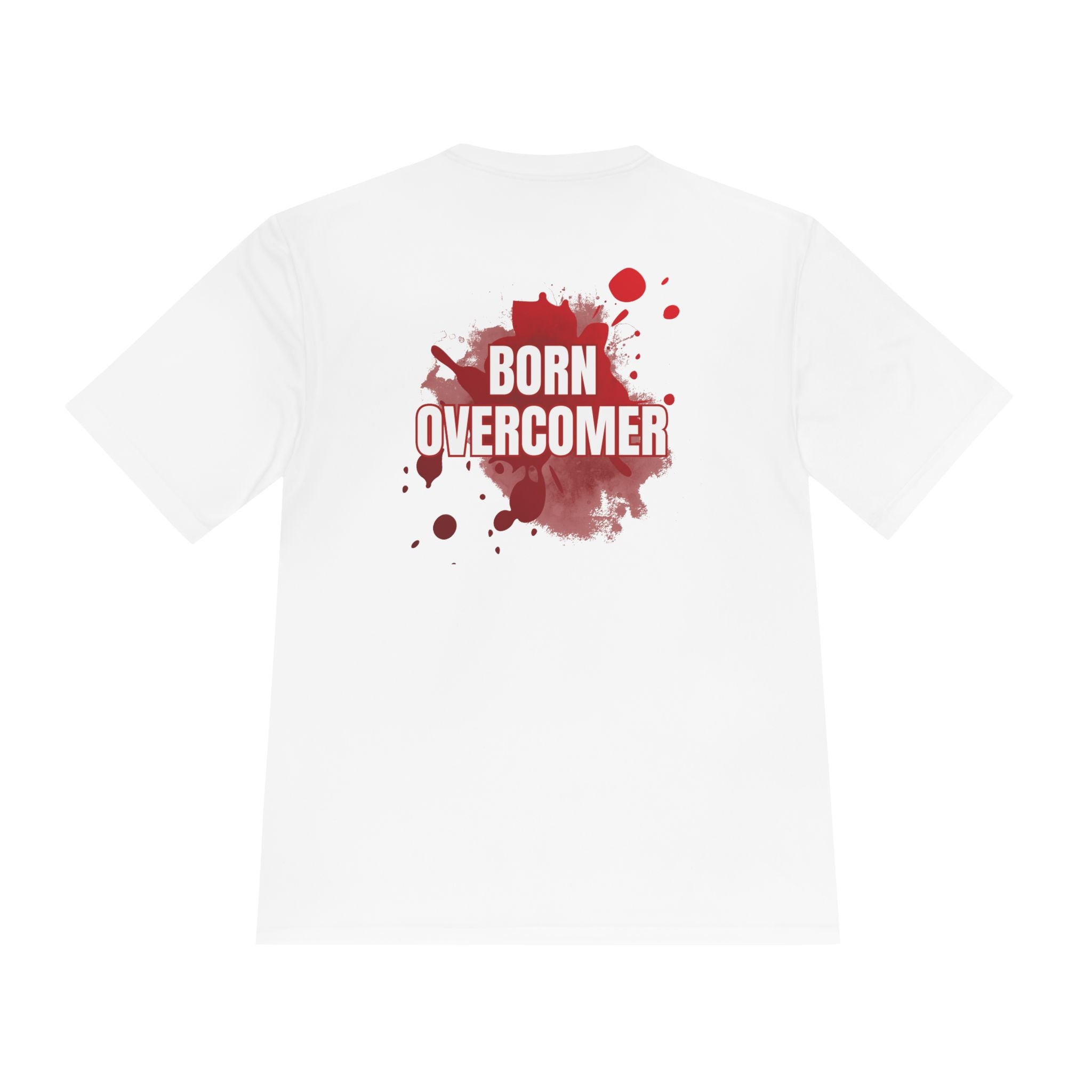 Collection of Born Overcomer Unisex Moisture Wicking Tee - Motivational Fitness Shirt in a gallery layout