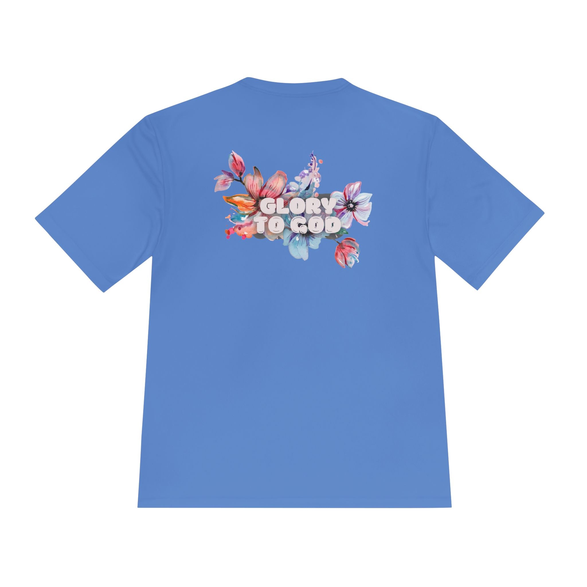 Collection of Women's Moisture Wicking Tee - 'Glory to God' Floral Design in a gallery layout