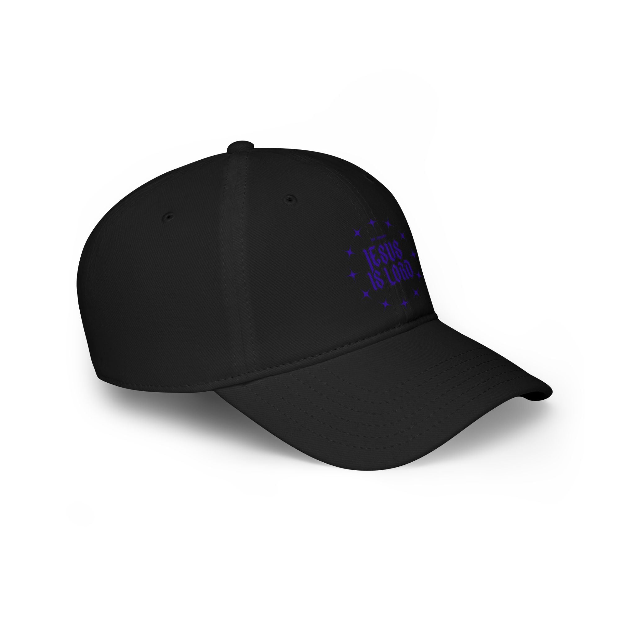 Collection of Inspirational Low Profile Baseball Cap - 'Jesus Is Lord' Design in a gallery layout