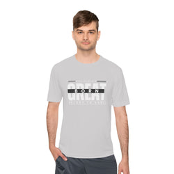 Collection of Inspirational Unisex Moisture Wicking Tee - 'Born Great' Design in a gallery layout