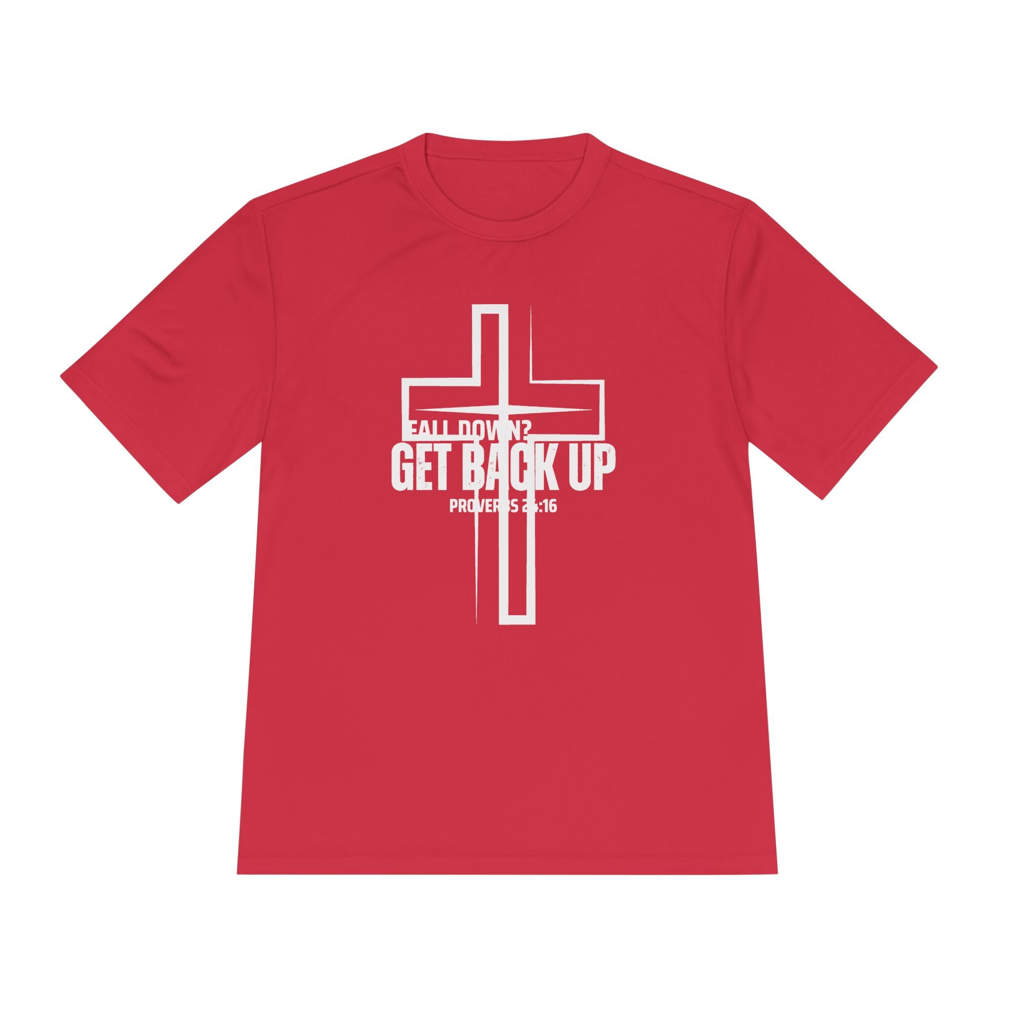 Collection of Unisex Moisture Wicking Tee - 'Get Back Up' Inspirational Christian Shirt in a gallery layout