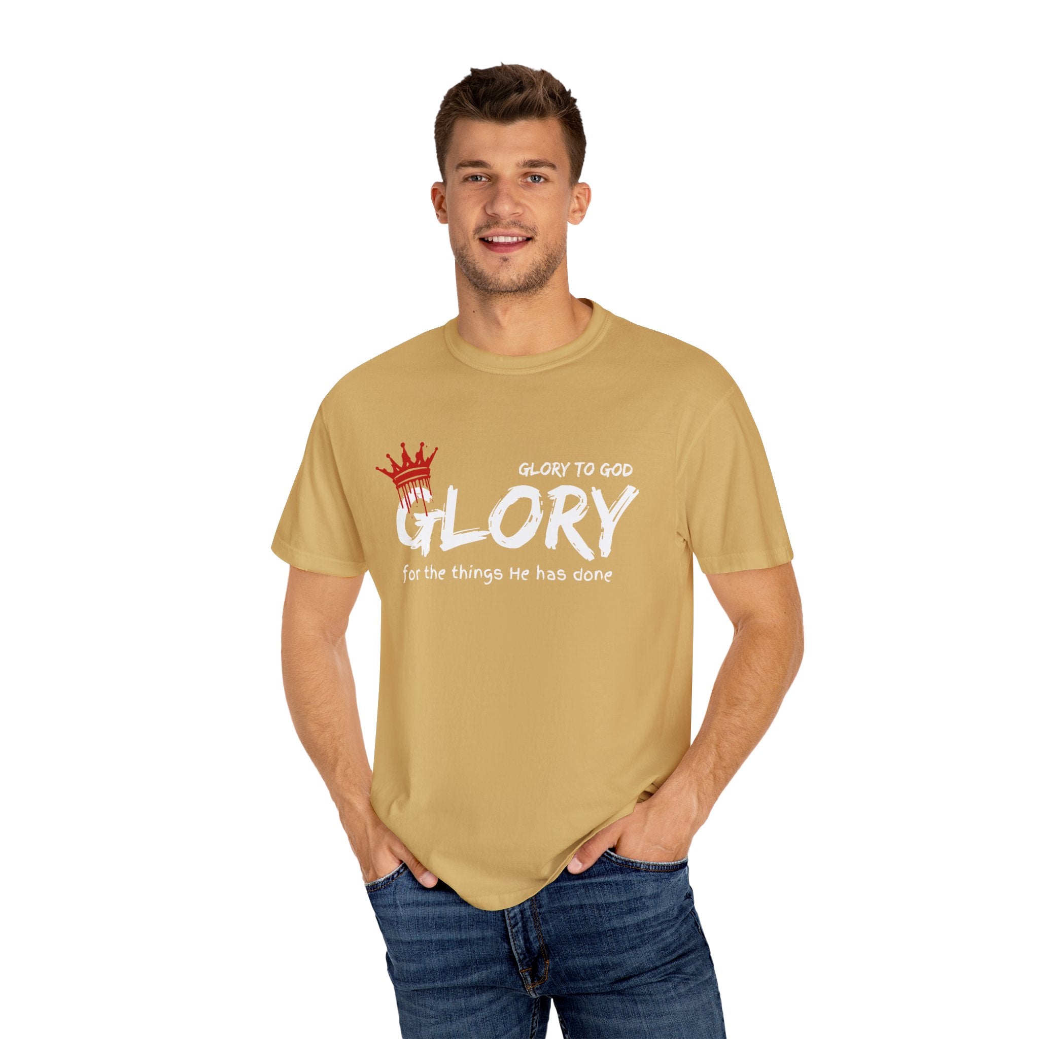 Collection of Faith-Inspired Unisex T-Shirt - 'Glory to God' Design in a gallery layout