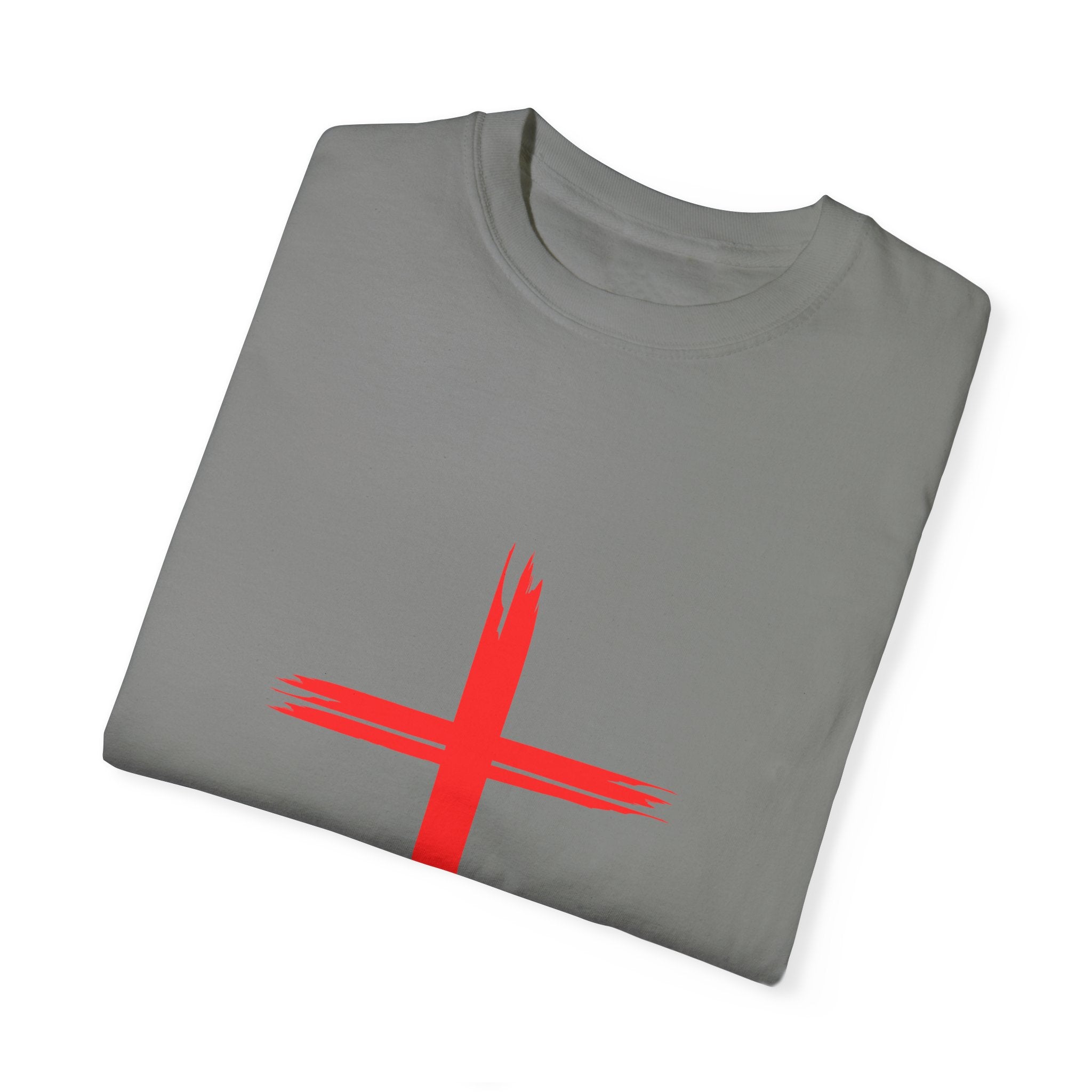 Collection of Faith & Love Graphic T-Shirt - Unisex Garment-Dyed with Cross and 316 Heart Design in a gallery layout