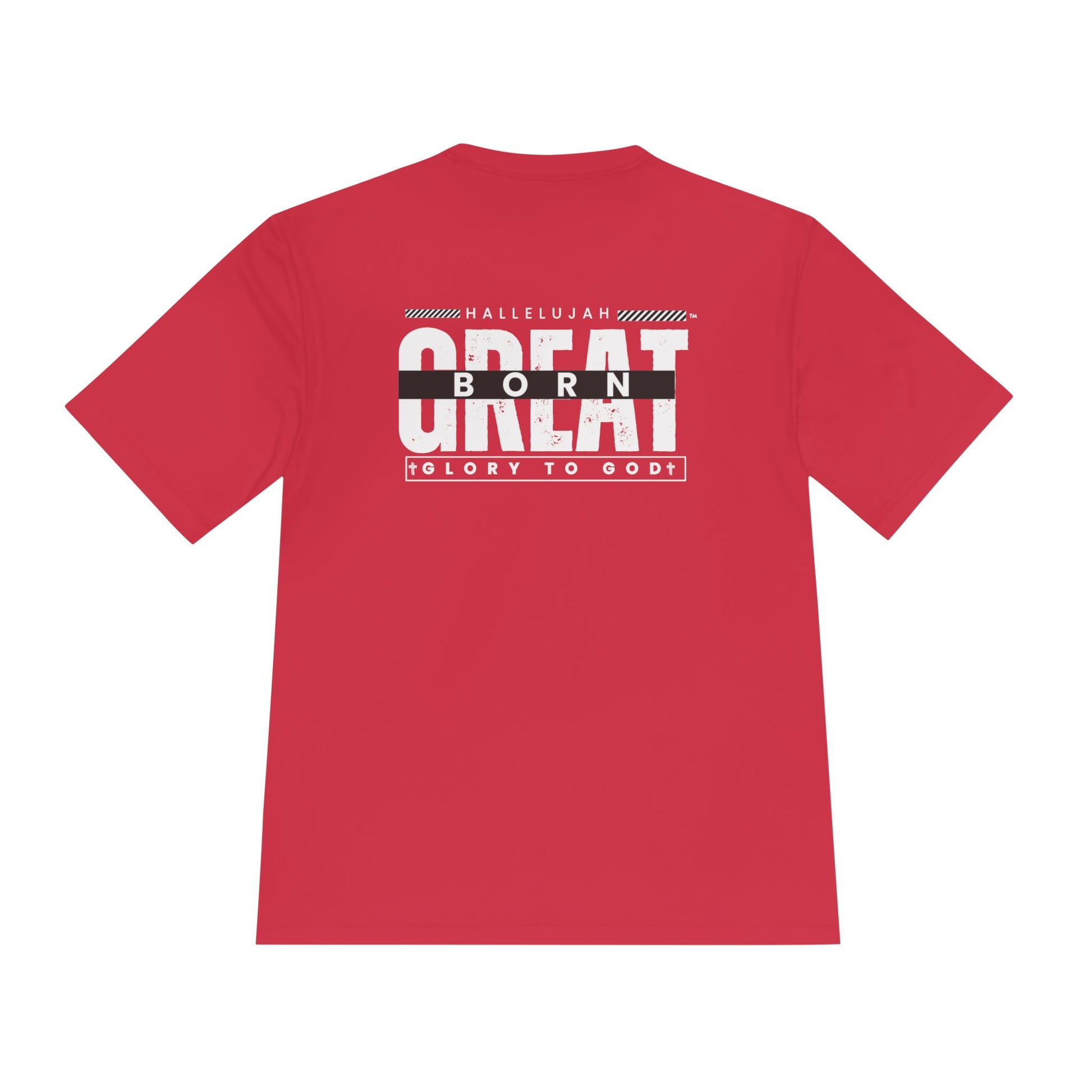 Inspirational Unisex Moisture Wicking Tee - 'Born Great' Design