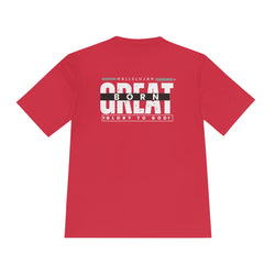 Collection of Inspirational Unisex Moisture Wicking Tee - 'Born Great' Design in a gallery layout