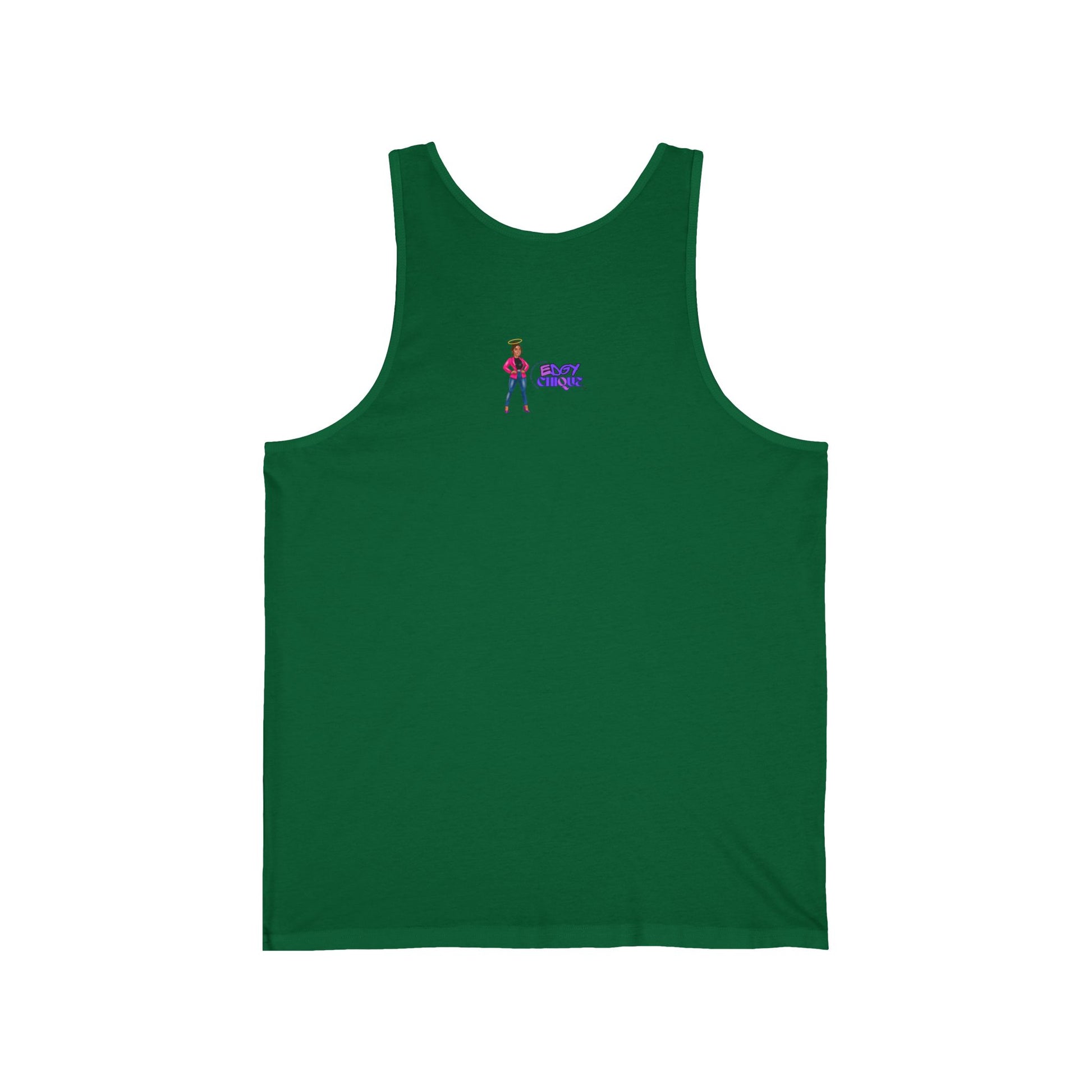 Edgy Chique Unisex Jersey Tank - Fun & Stylish Graphic Tank Top for Everyday Wear