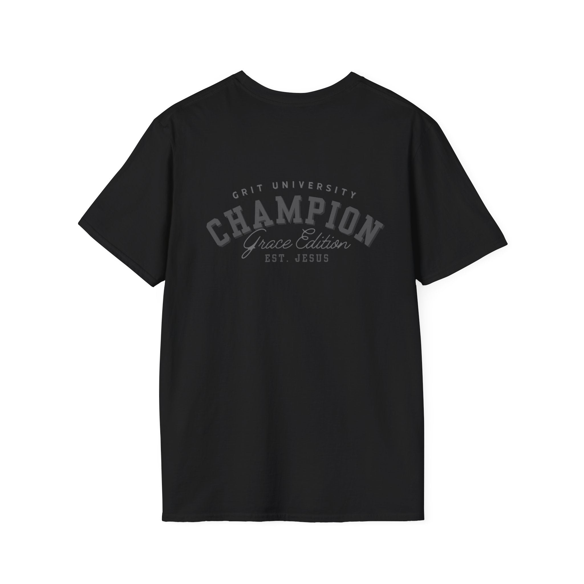 Collection of Christian Champion T-Shirt, Inspirational Tee, Faith Apparel, Gift for Believers, Grace Edition, Everyday Wear in a gallery layout