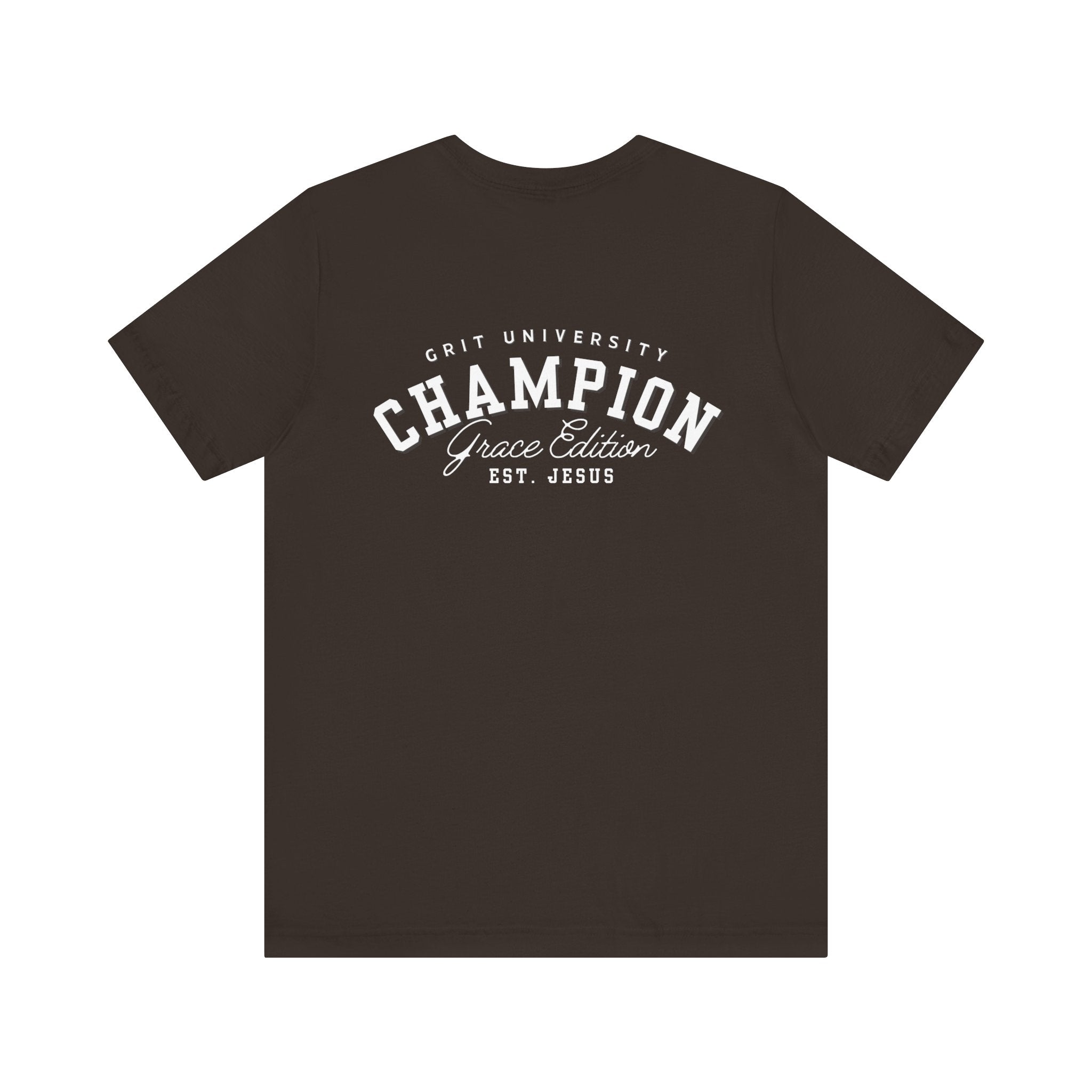 Collection of Champion Spirit Unisex Tee, Motivational T-Shirt for Everyday Wear, Ideal for College Students, Athletes, Gift for Graduates in a gallery layout