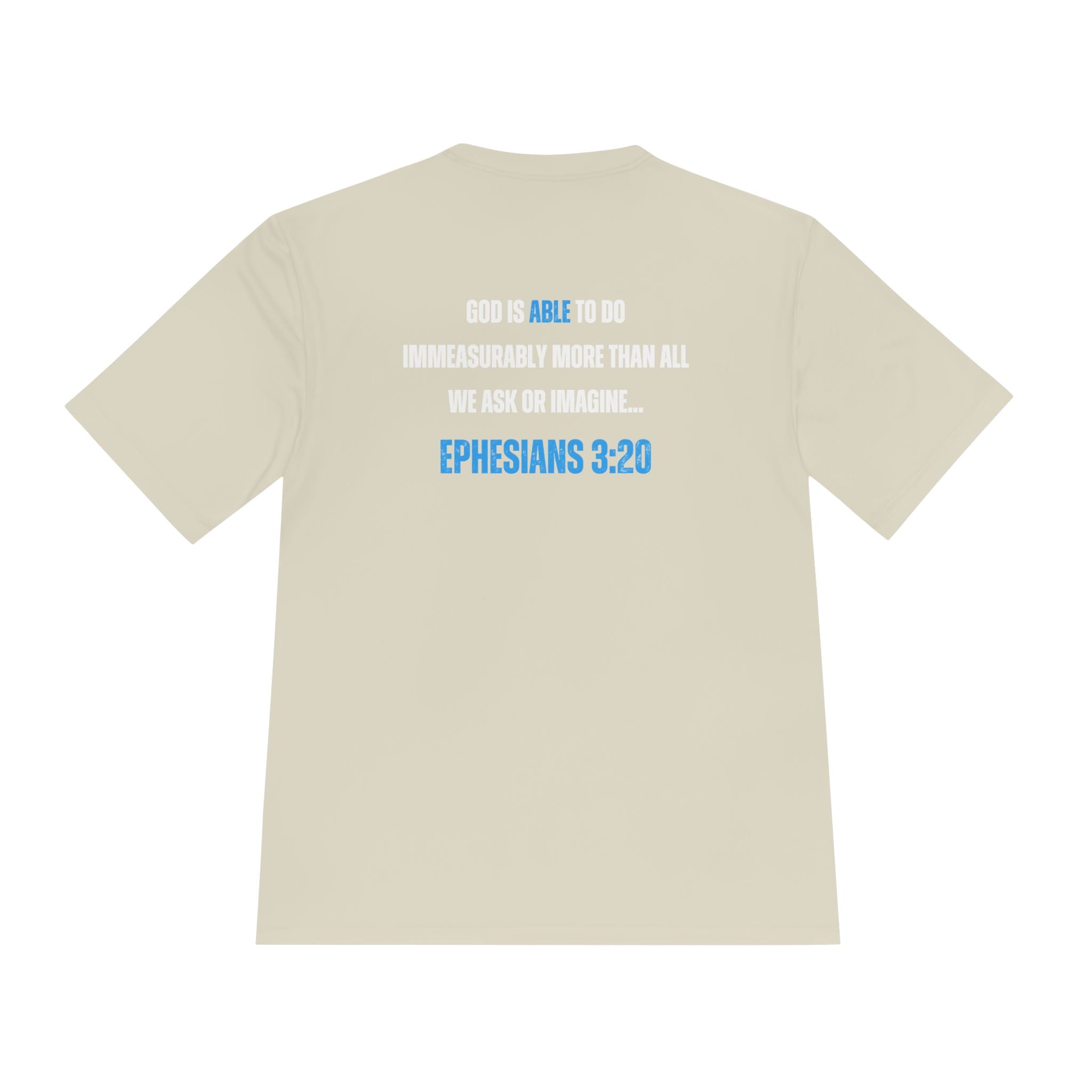 Collection of "God is Able" Unisex Moisture Wicking Tee in a gallery layout