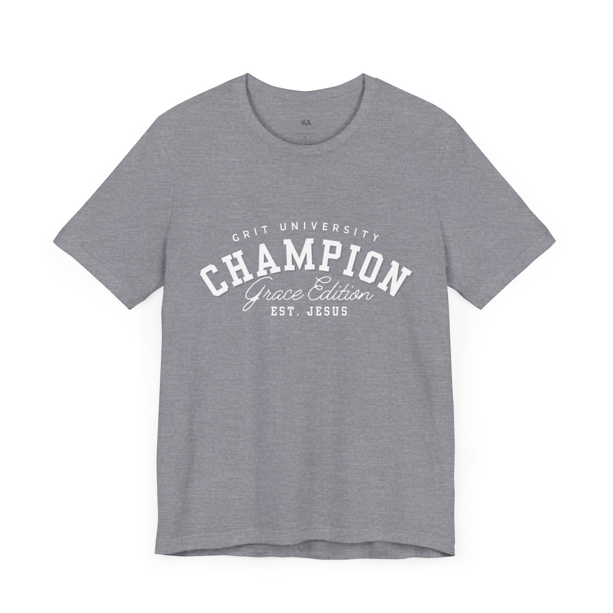 Collection of Champion Spirit Unisex Tee, Motivational T-Shirt for Everyday Wear, Ideal for College Students, Athletes, Gift for Graduates in a gallery layout