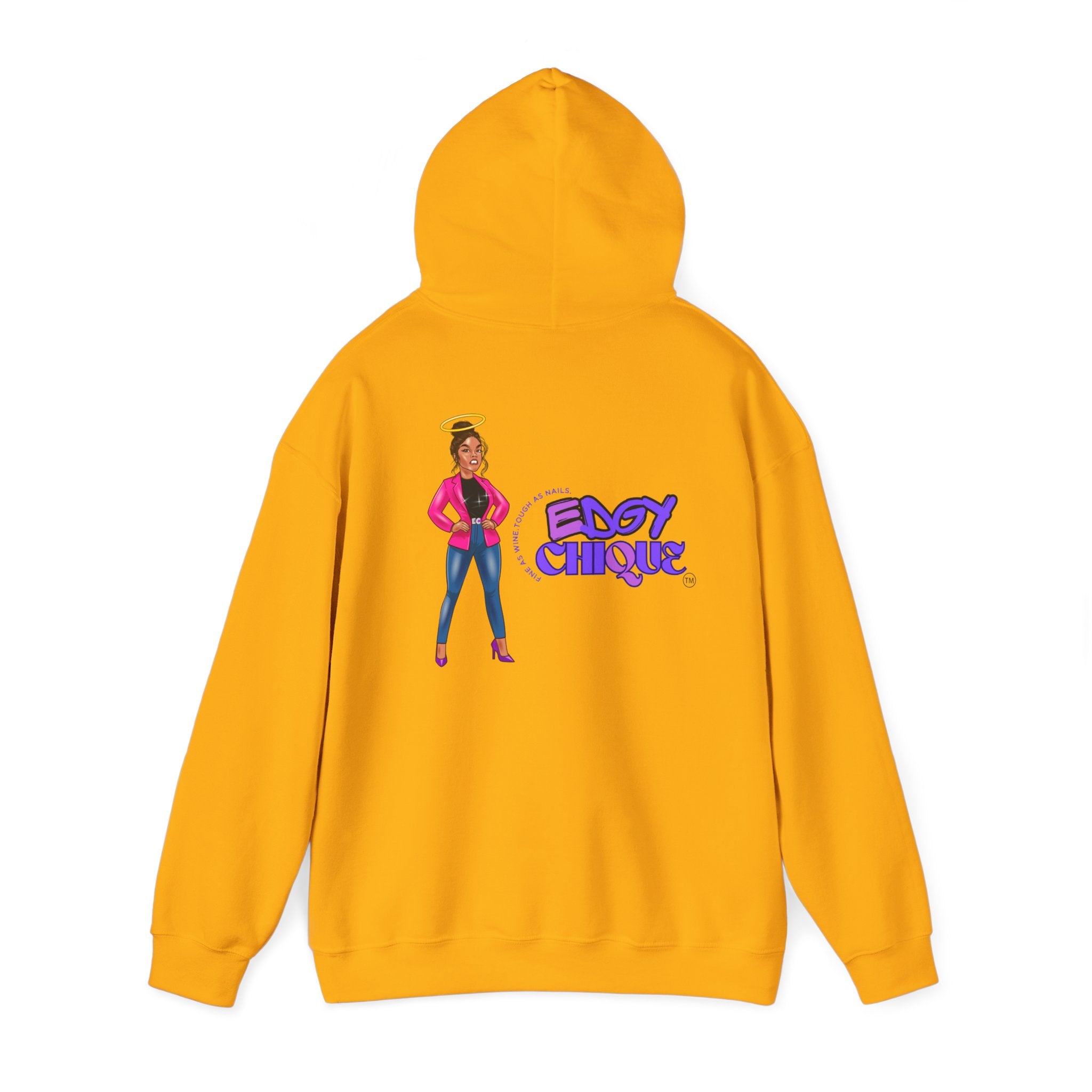 Collection of Sudadera con capucha unisex Edgy Chique Heavy Blend™: jersey gráfico moderno para entusiastas de la ropa urbana in a gallery layout