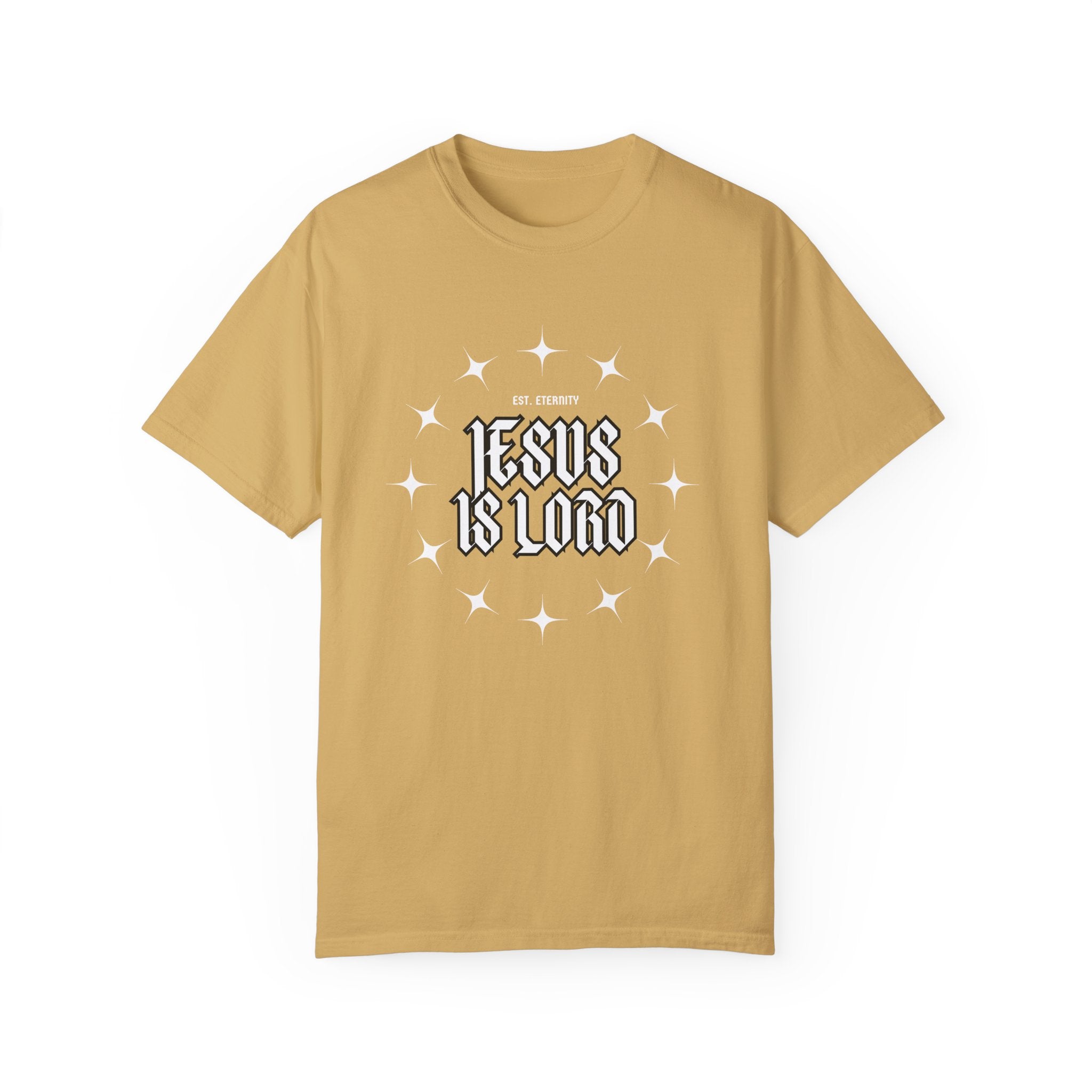 Collection of Jesus Is Lord Unisex Garment-Dyed T-Shirt - Faith-Inspired Apparel in a gallery layout