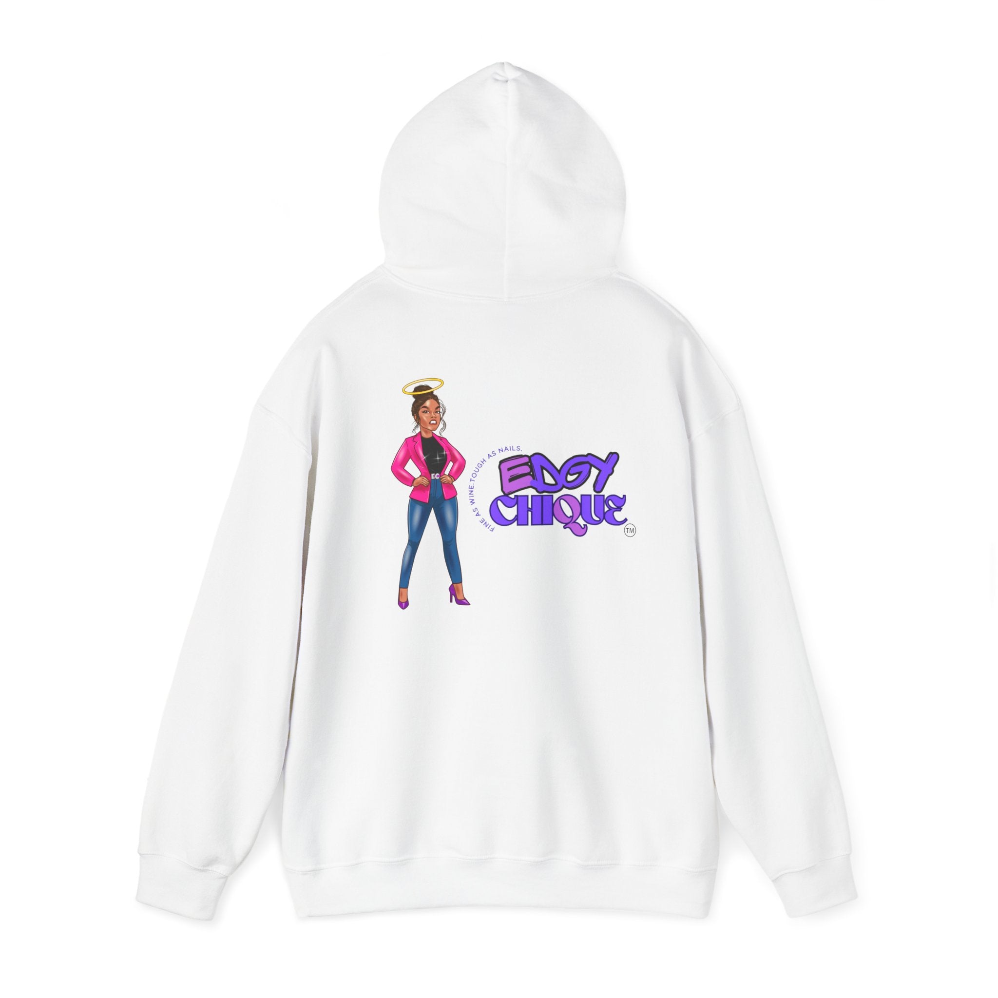 Collection of Sudadera con capucha unisex Edgy Chique Heavy Blend™: jersey gráfico moderno para entusiastas de la ropa urbana in a gallery layout