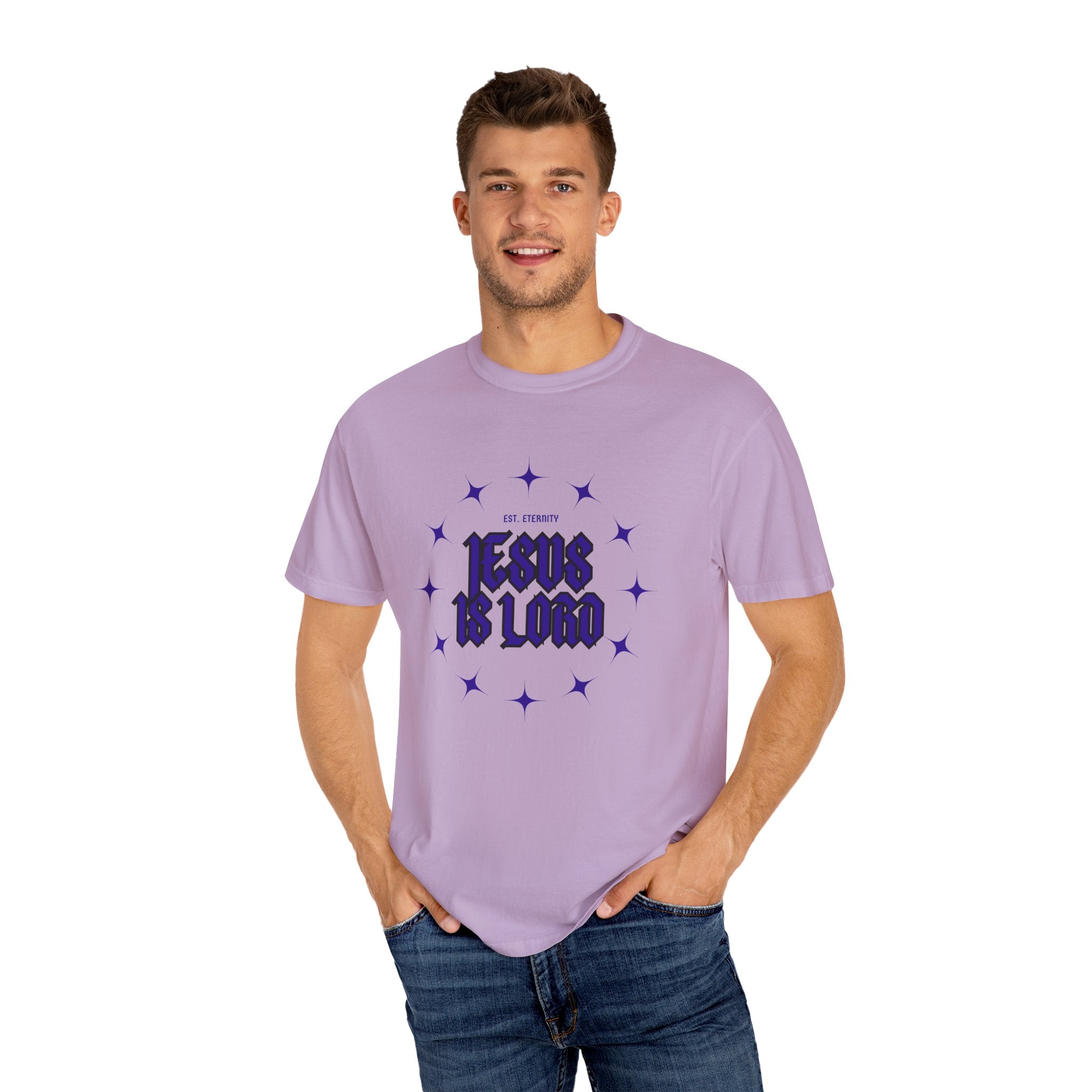 Collection of Inspirational Unisex T-Shirt - 'Jesus is Lord' Design - Perfect for Faith-Based Celebrations in a gallery layout
