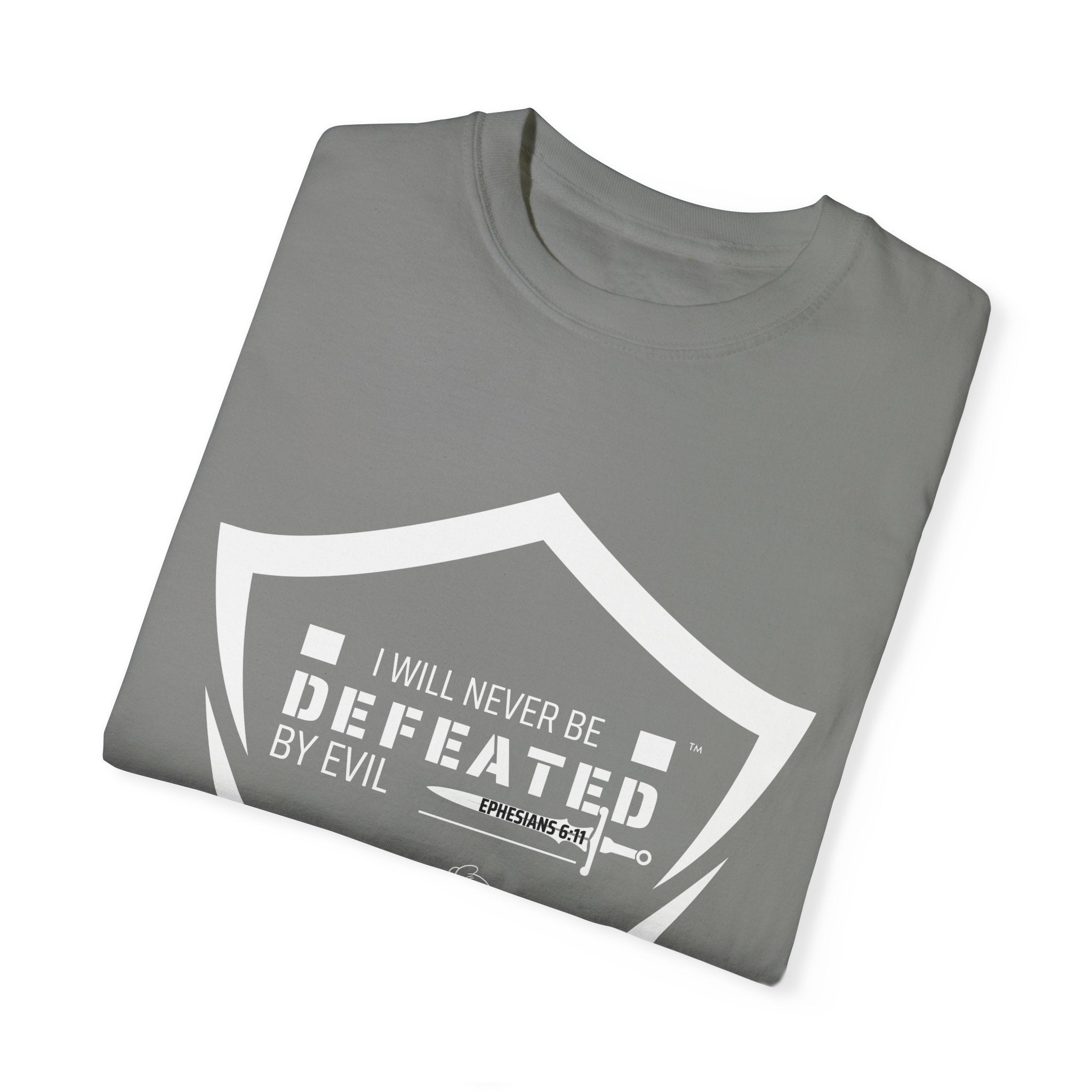 Collection of I Will Never Be Defeated T-Shirt | Unisex Garment in a gallery layout