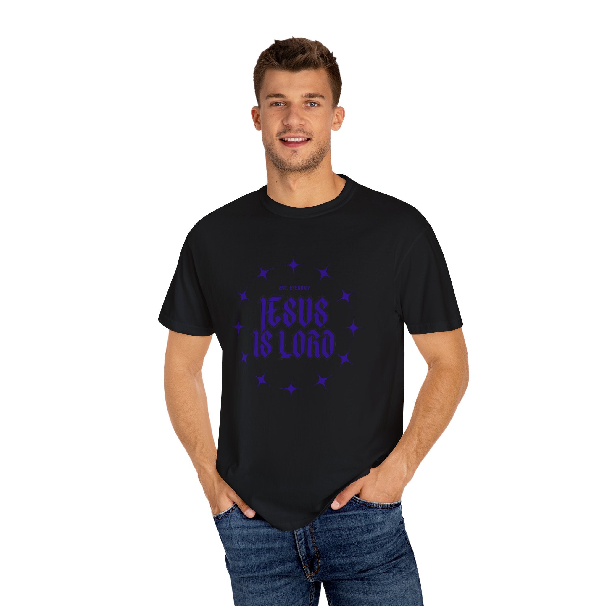 Collection of Inspirational Unisex T-Shirt - 'Jesus is Lord' Design - Perfect for Faith-Based Celebrations in a gallery layout