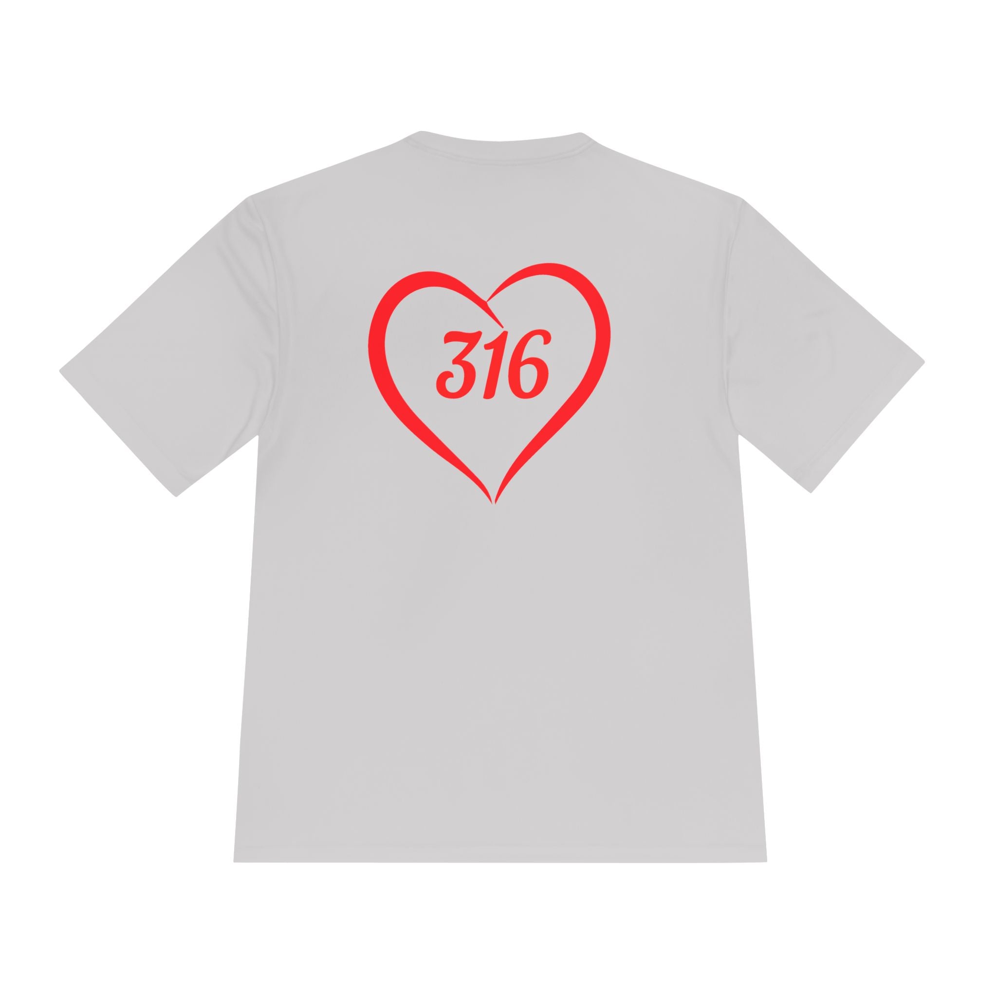 Collection of Unisex Moisture Wicking Tee - Cross and Heart 316 Design in a gallery layout