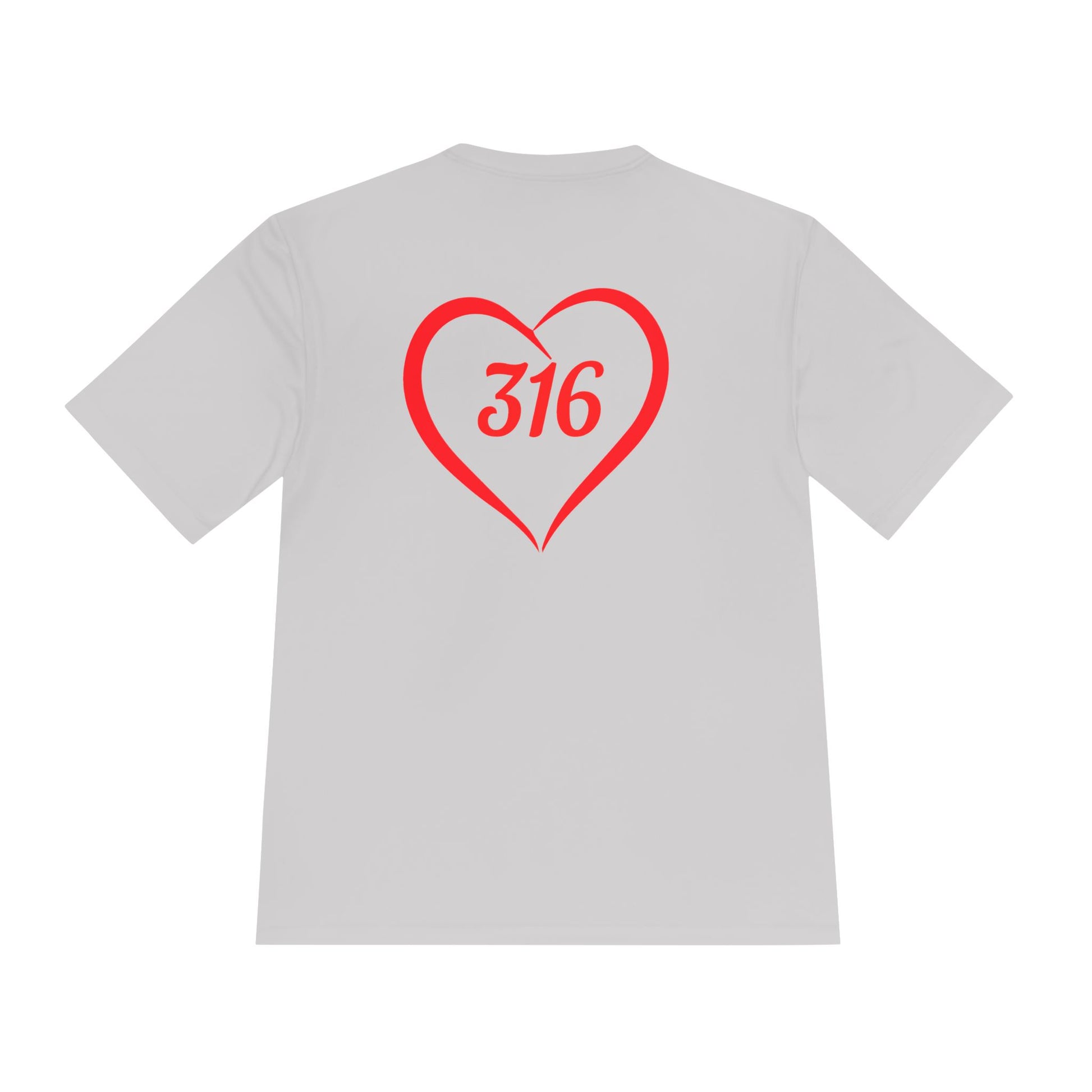 Unisex Moisture Wicking Tee - Cross and Heart 316 Design
