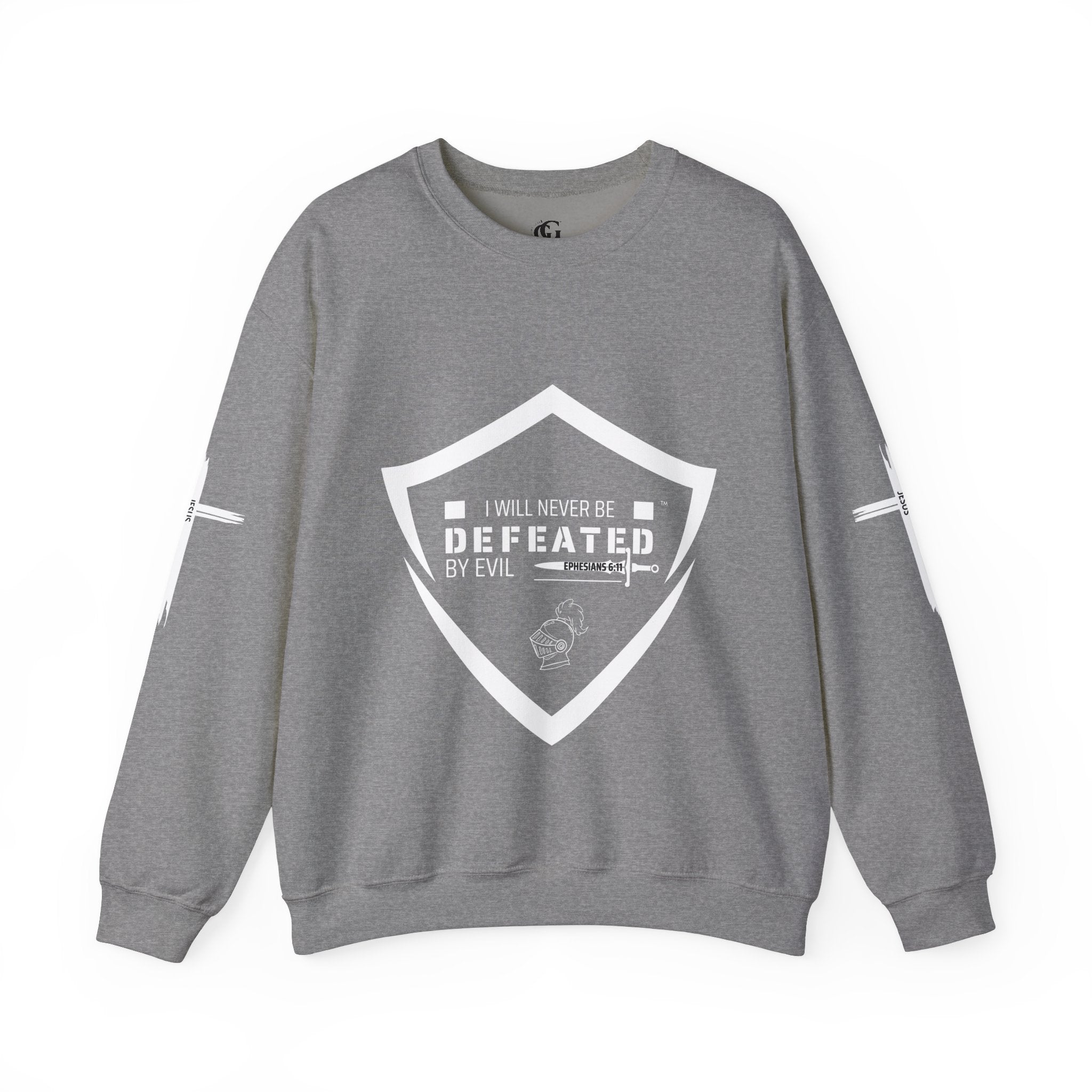 Collection of "I WILL NEVER BE DEFEATED" Unisex Crewneck Sweatshirt in a gallery layout