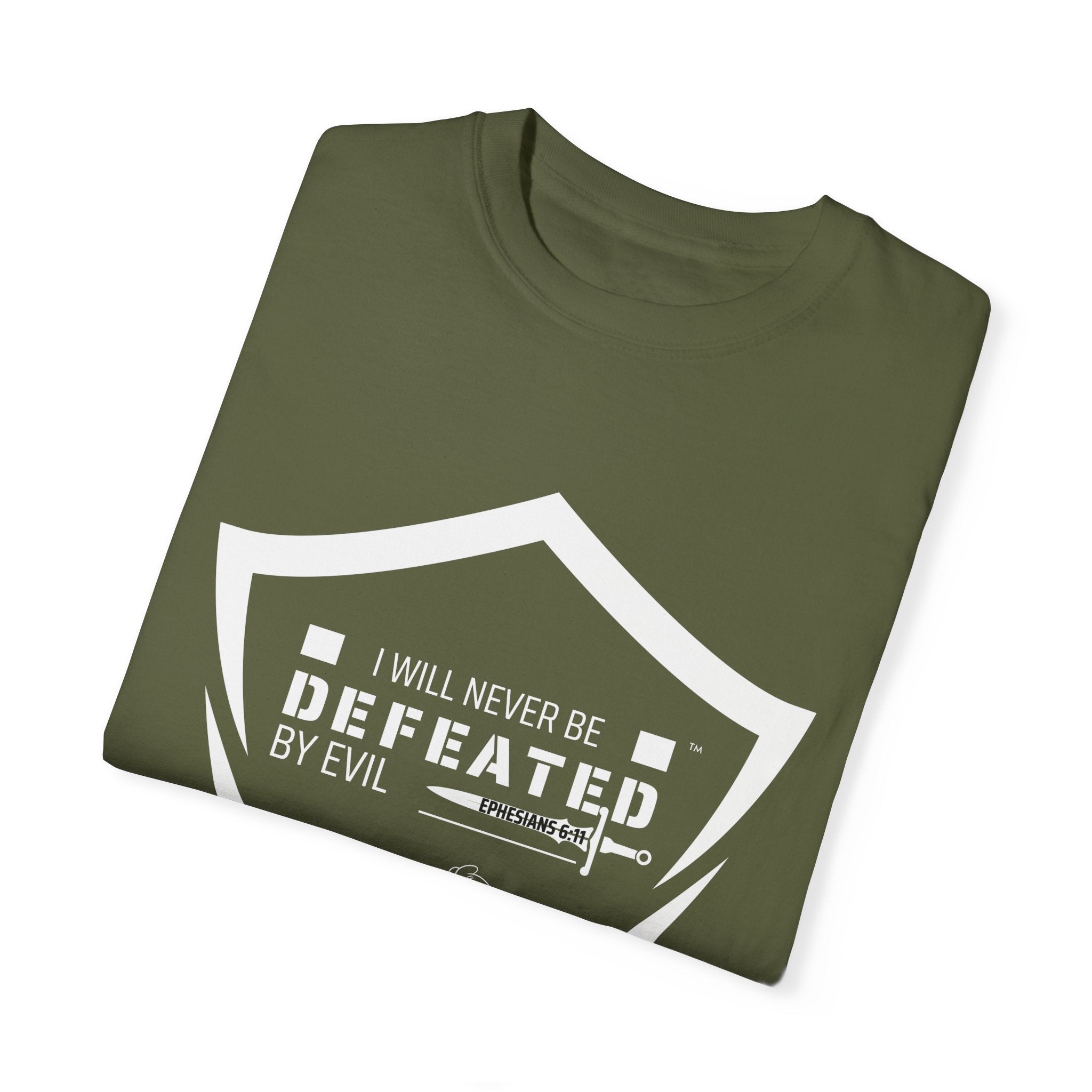 Collection of I Will Never Be Defeated T-Shirt | Unisex Garment in a gallery layout