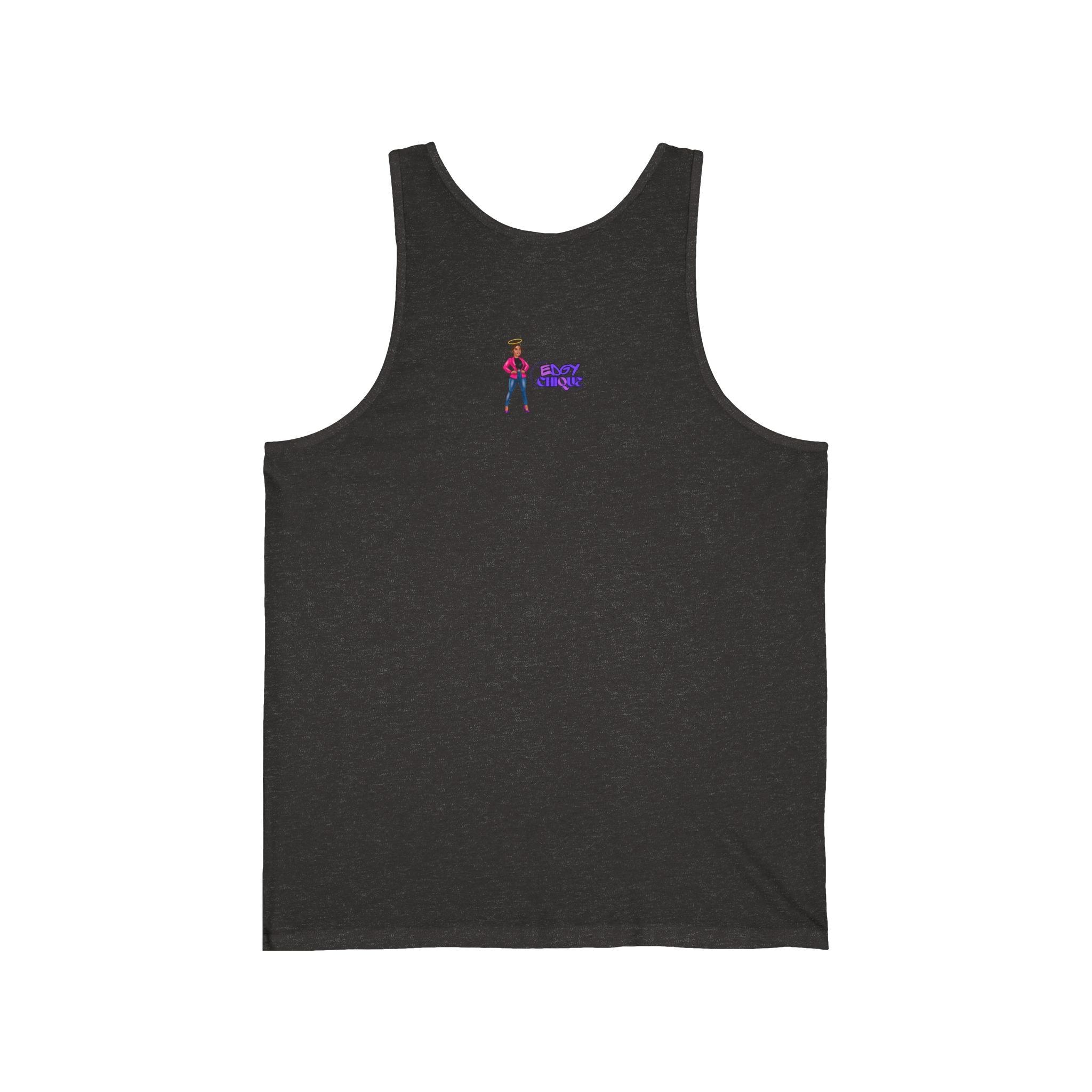 Collection of Edgy Chique Unisex Jersey Tank - Fun & Stylish Graphic Tank Top for Everyday Wear in a gallery layout