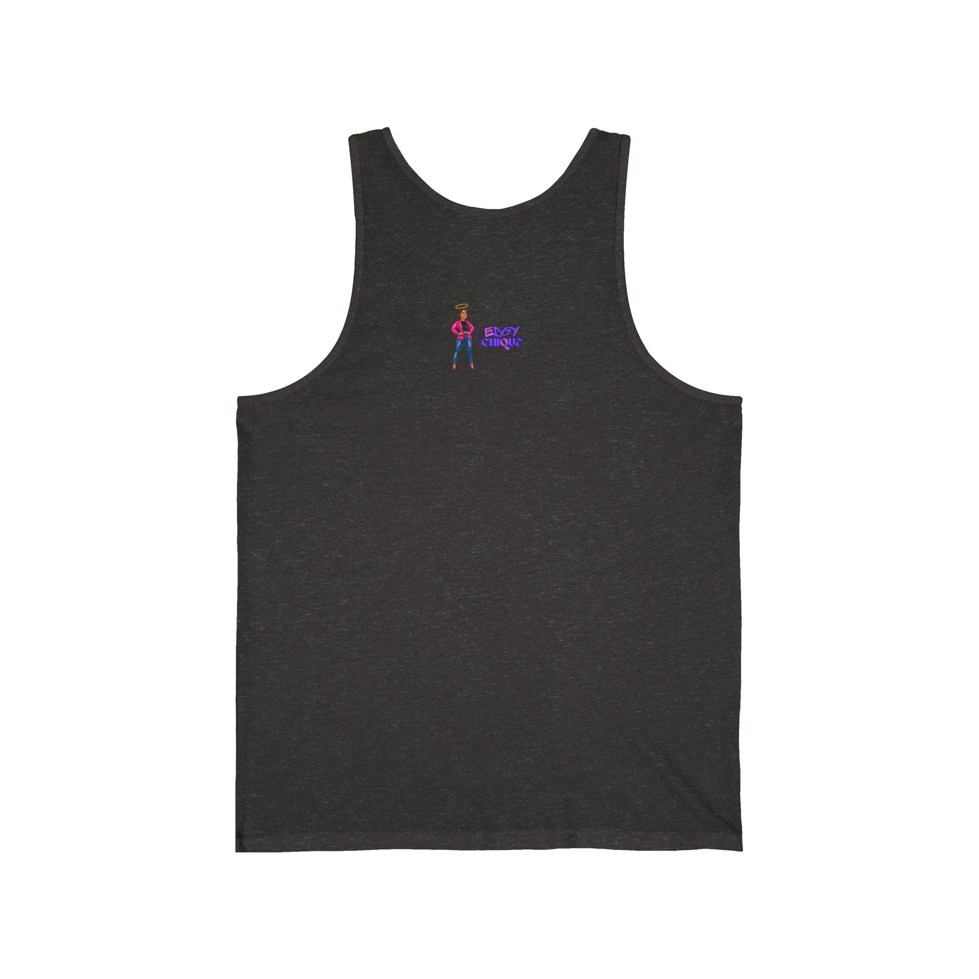 Edgy Chique Unisex Jersey Tank - Fun & Stylish Graphic Tank Top for Everyday Wear