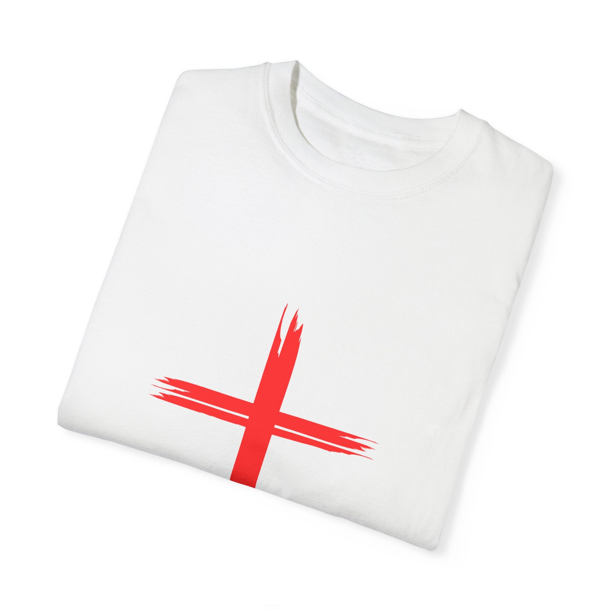 Collection of Faith & Love Graphic T-Shirt - Unisex Garment-Dyed with Cross and 316 Heart Design in a gallery layout